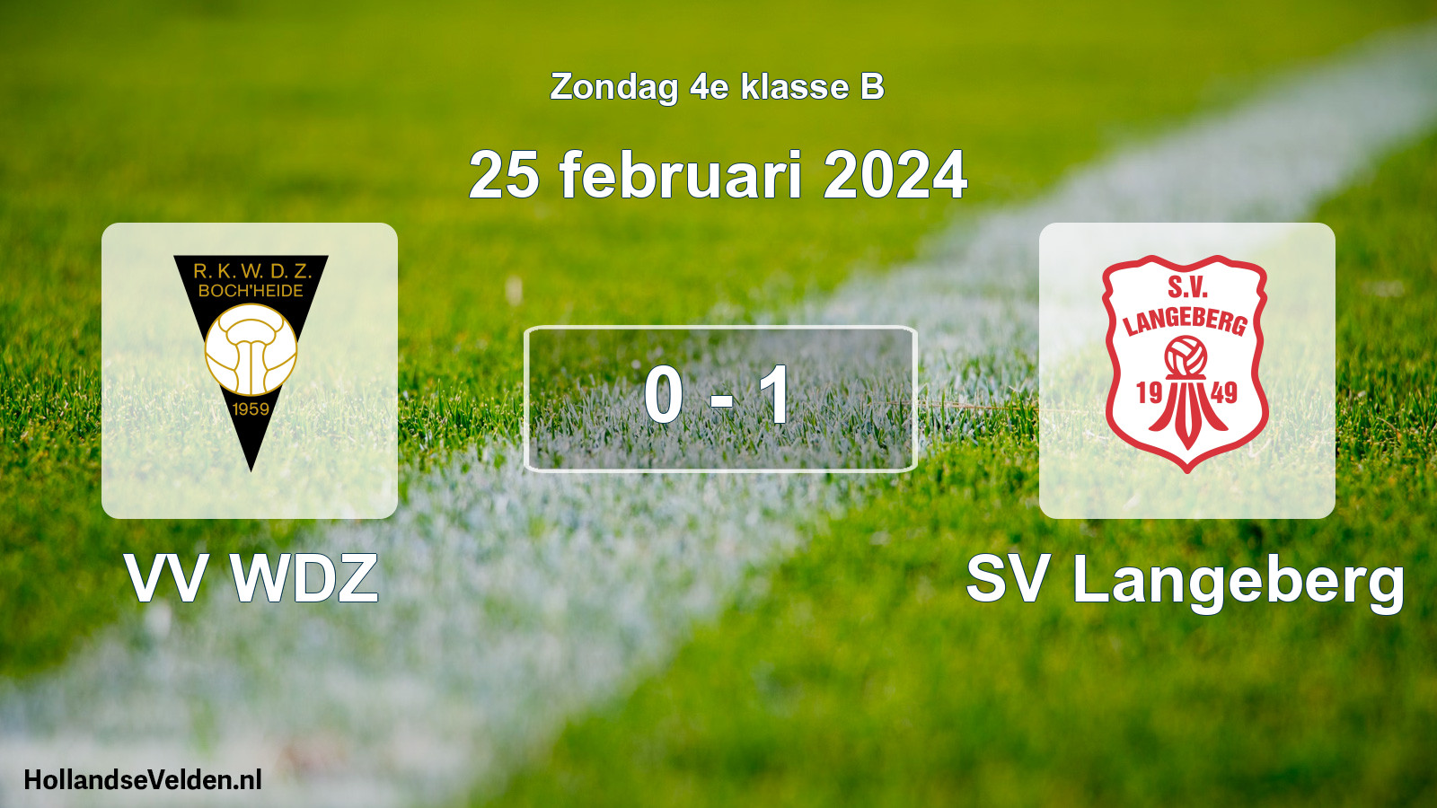 Total number of matches played: VV WDZ - SV Langeberg 0 - 1 (25 February 2024)