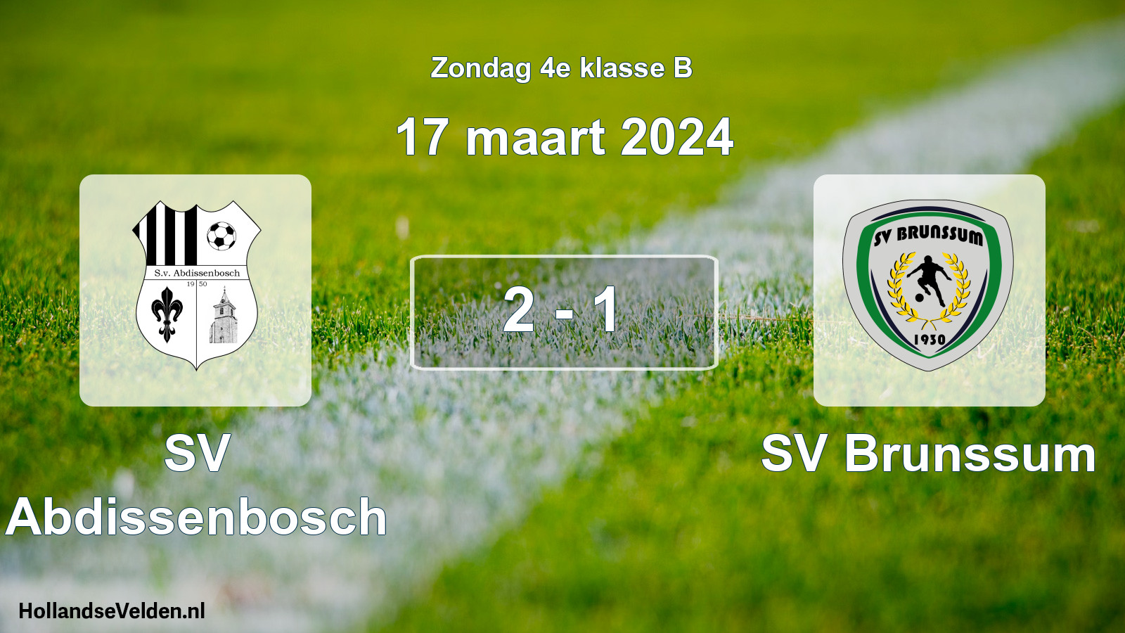 Total number of matches played: SV Abdissenbosch - SV Brunssum 2 - 1 (17 March 2024)