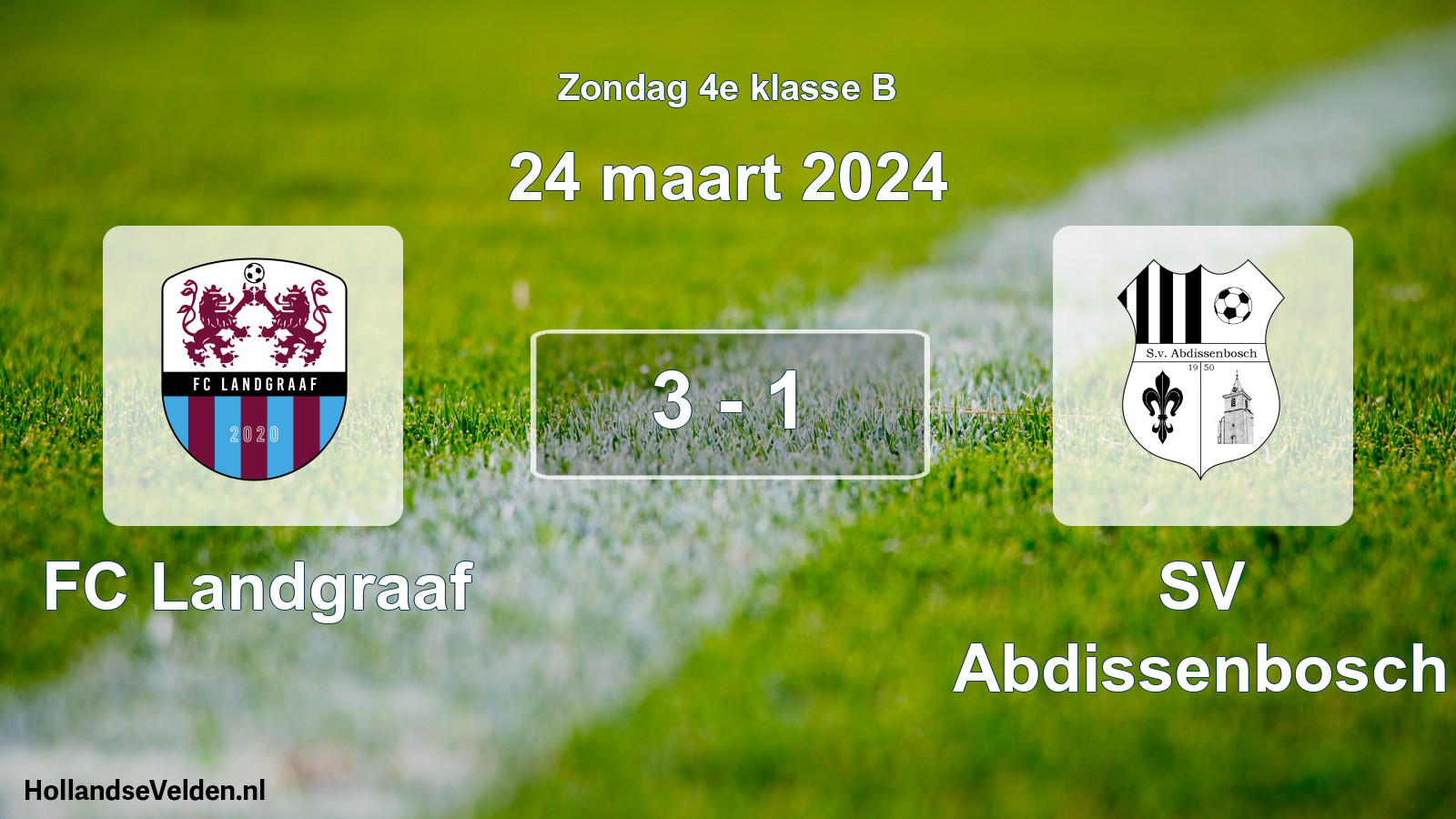 Total number of matches played: FC Landgraaf - SV Abdissenbosch 3 - 1 (24 March 2024)