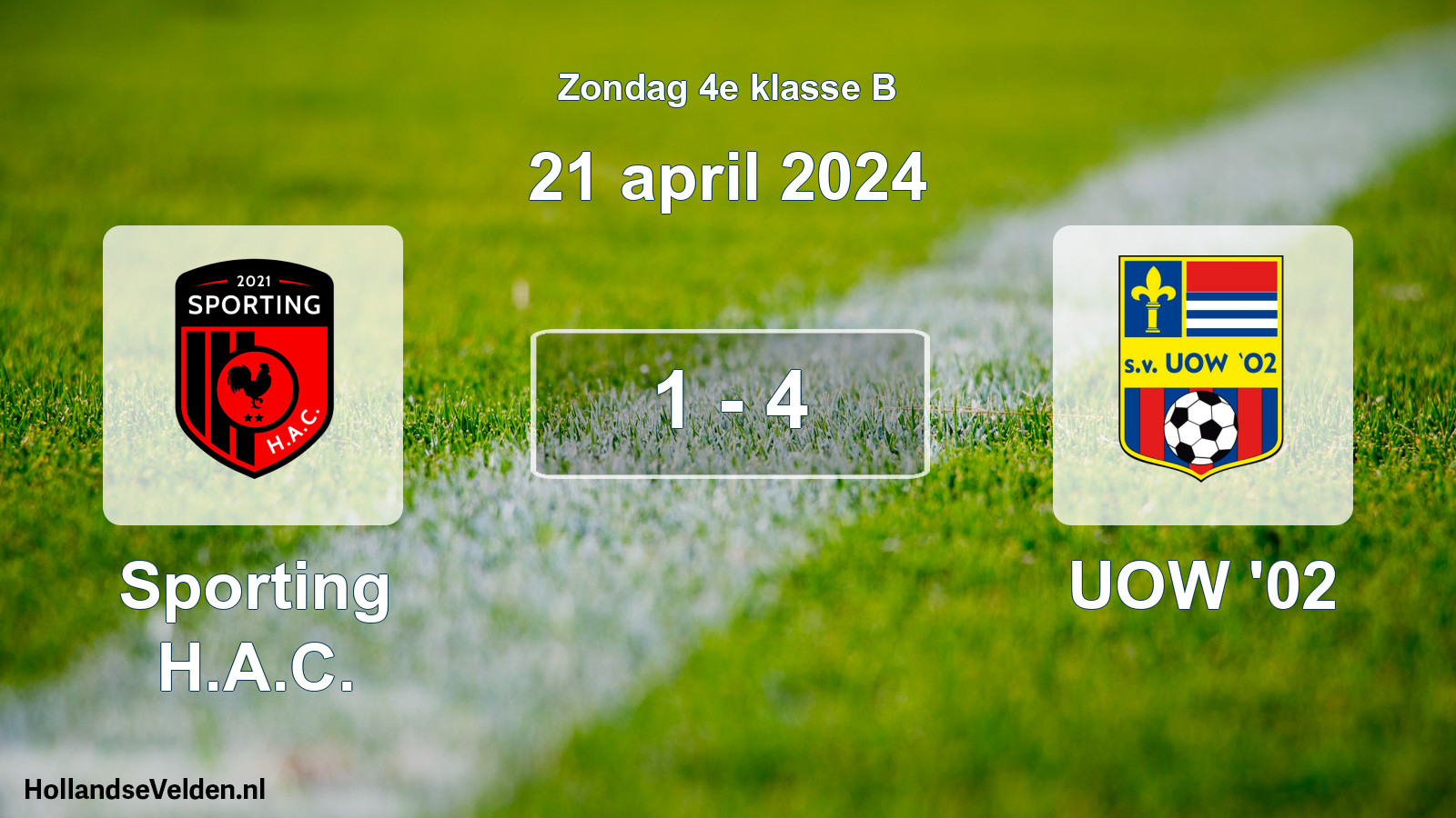 Total number of matches played: Sporting H.A.C. - UOW '02 1 - 4 (21 April 2024)