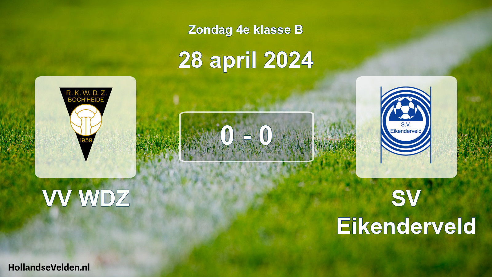 Total number of matches played: VV WDZ - SV Eikenderveld 0 - 0 (28 April 2024)