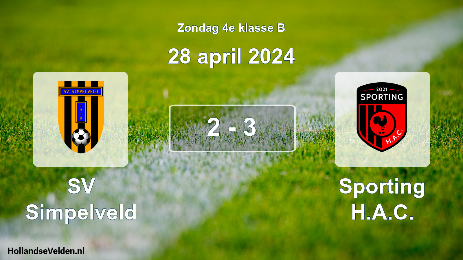 Total number of matches played: SV Simpelveld - Sporting H.A.C. 2 - 3 (28 April 2024)