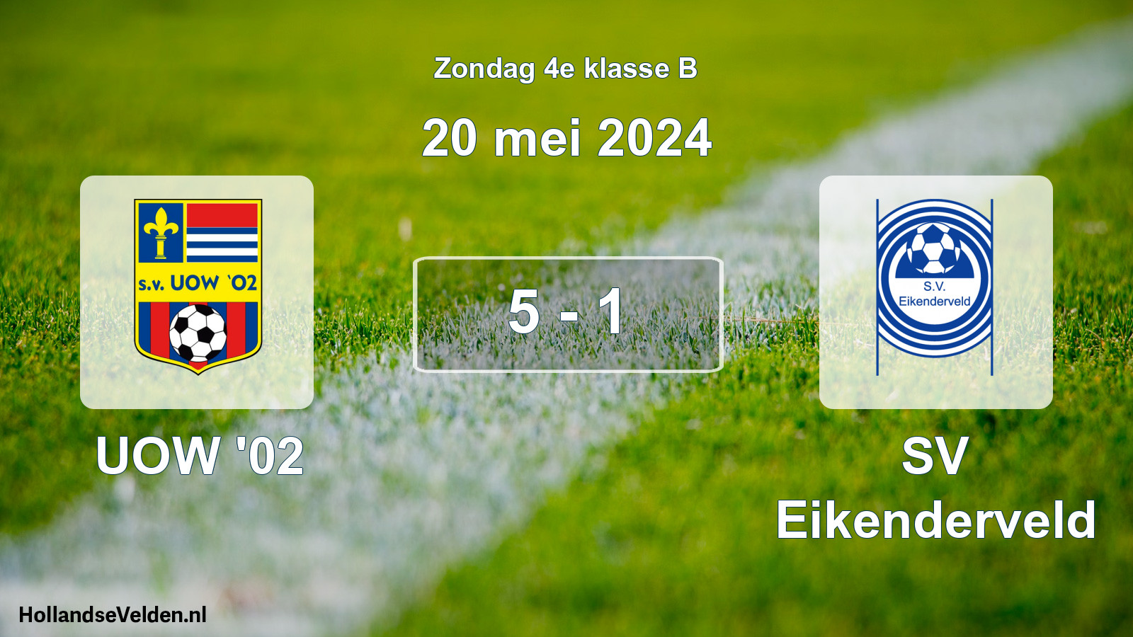 Total number of matches played: UOW '02 - SV Eikenderveld 5 - 1 (20 May 2024)