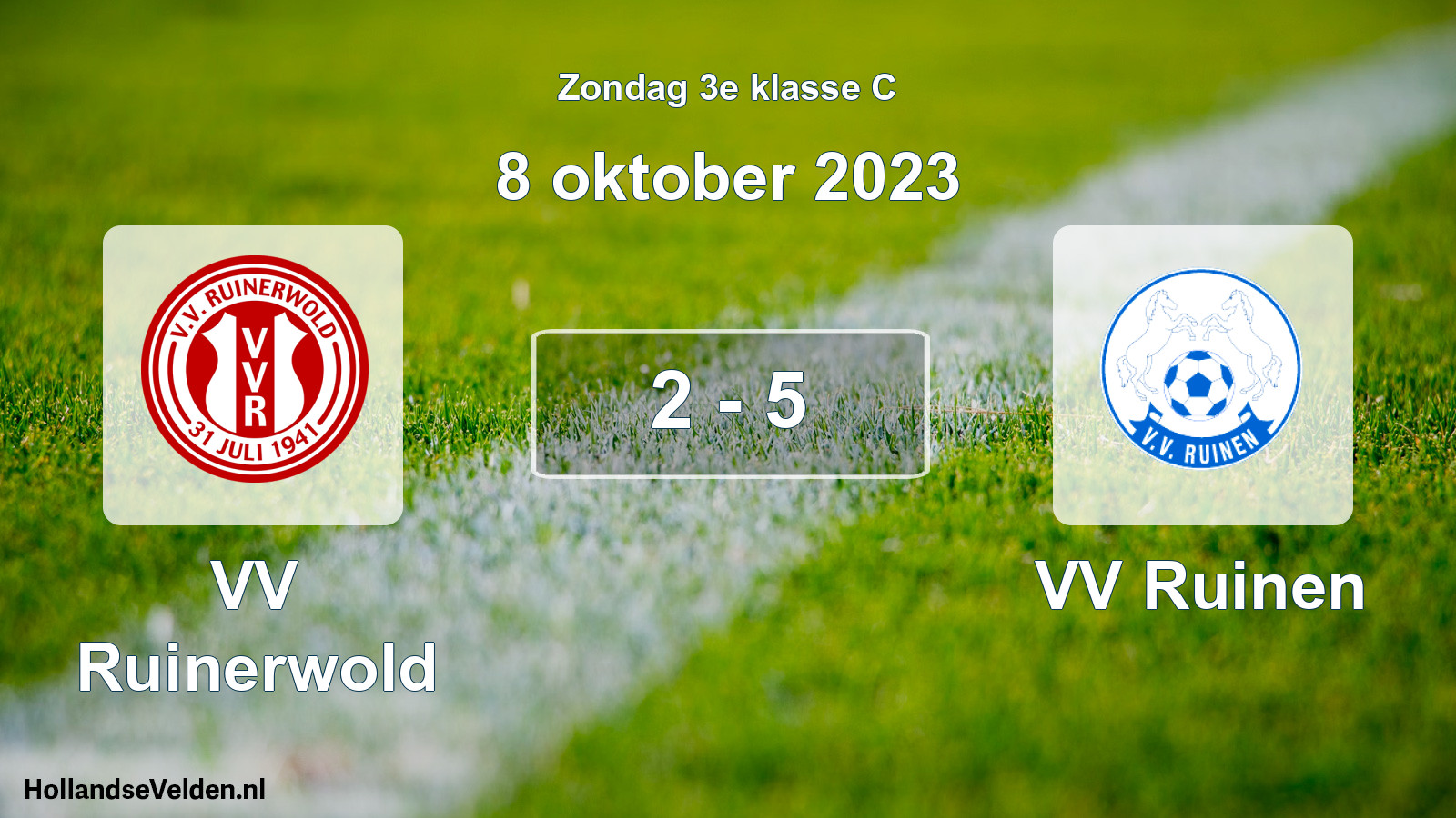 Total number of matches played: VV Ruinerwold - VV Ruinen 2 - 5 (8 October 2023)