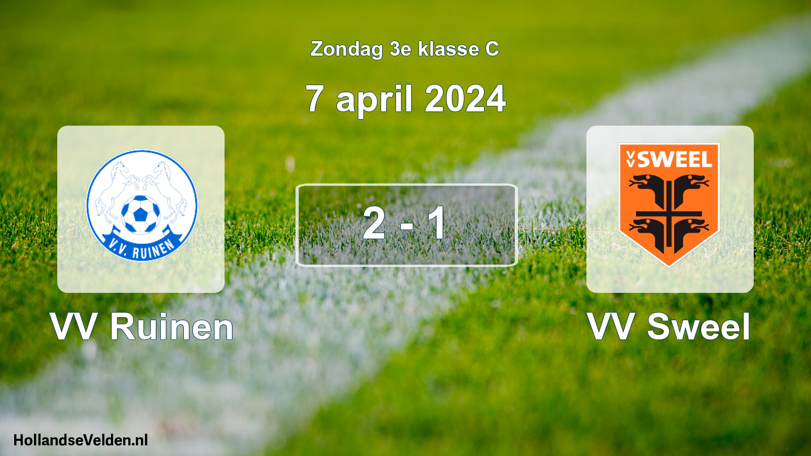 Total number of matches played: VV Ruinen - VV Sweel 2 - 1 (7 April 2024)