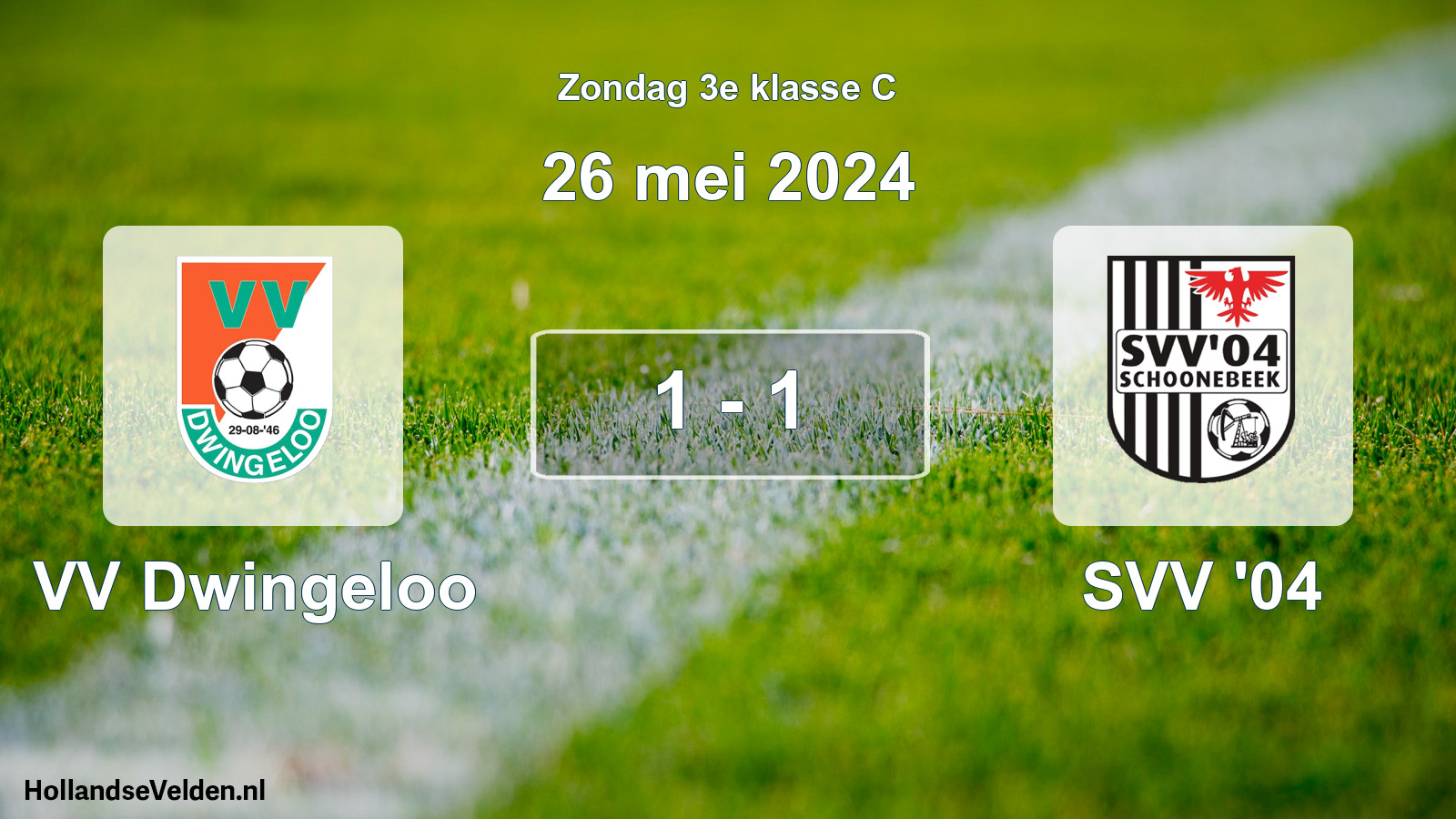 Total number of matches played: VV Dwingeloo - SVV '04 1 - 1 (26 May 2024)