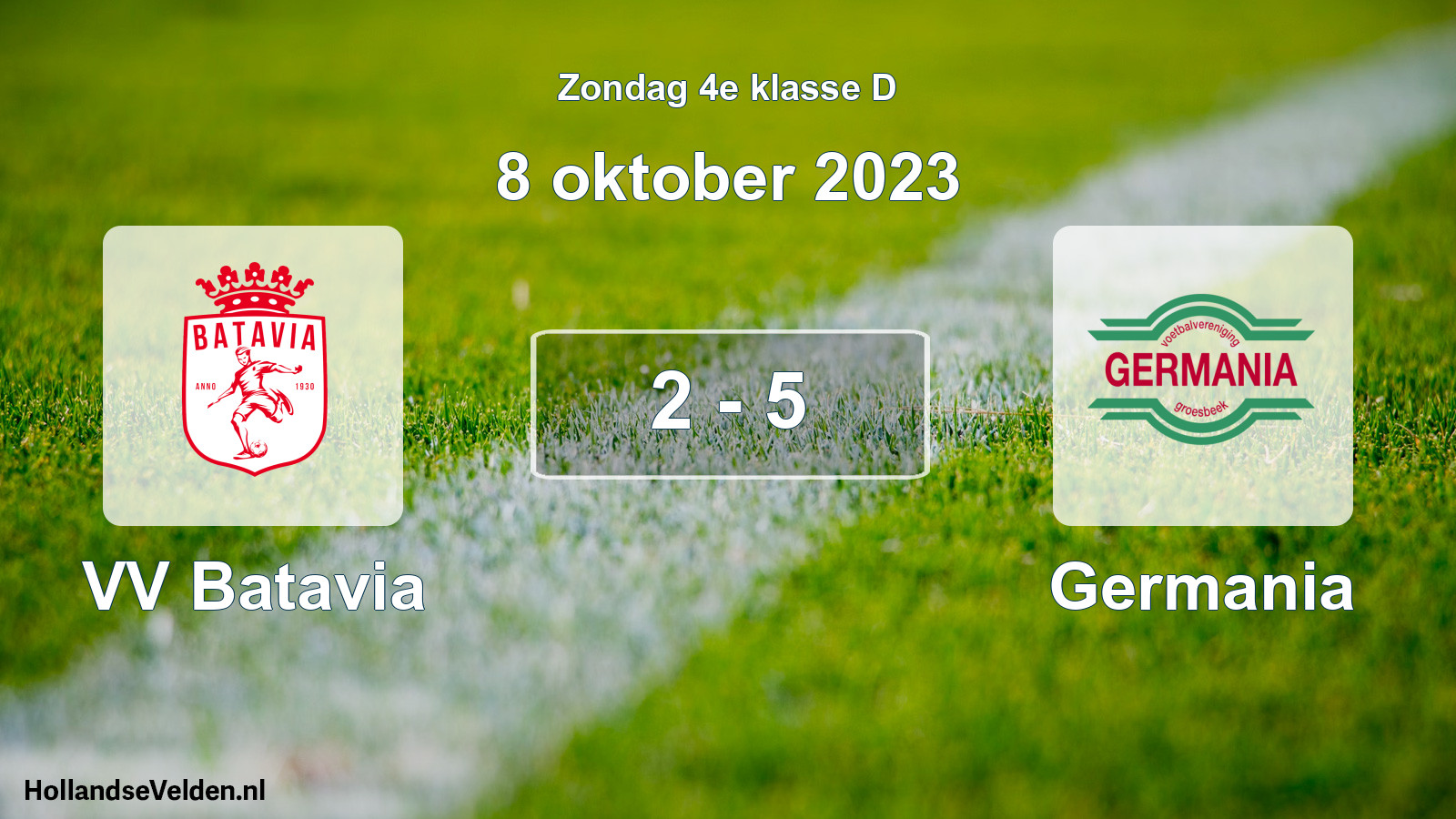 Total number of matches played: VV Batavia - Germania 2 - 5 (8 October 2023)