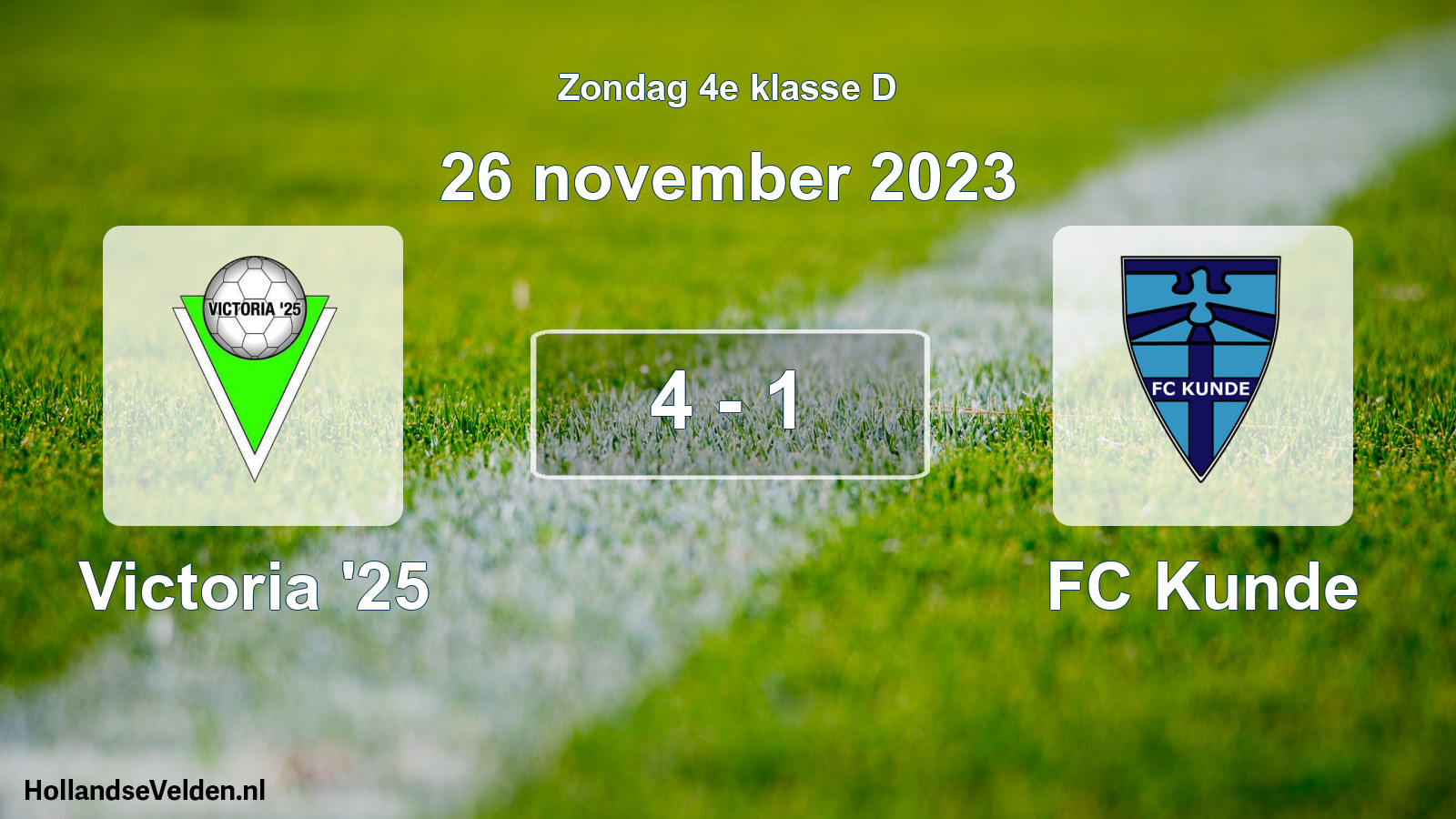 Total number of matches played: Victoria '25 - FC Kunde 4 - 1 (26 November 2023)