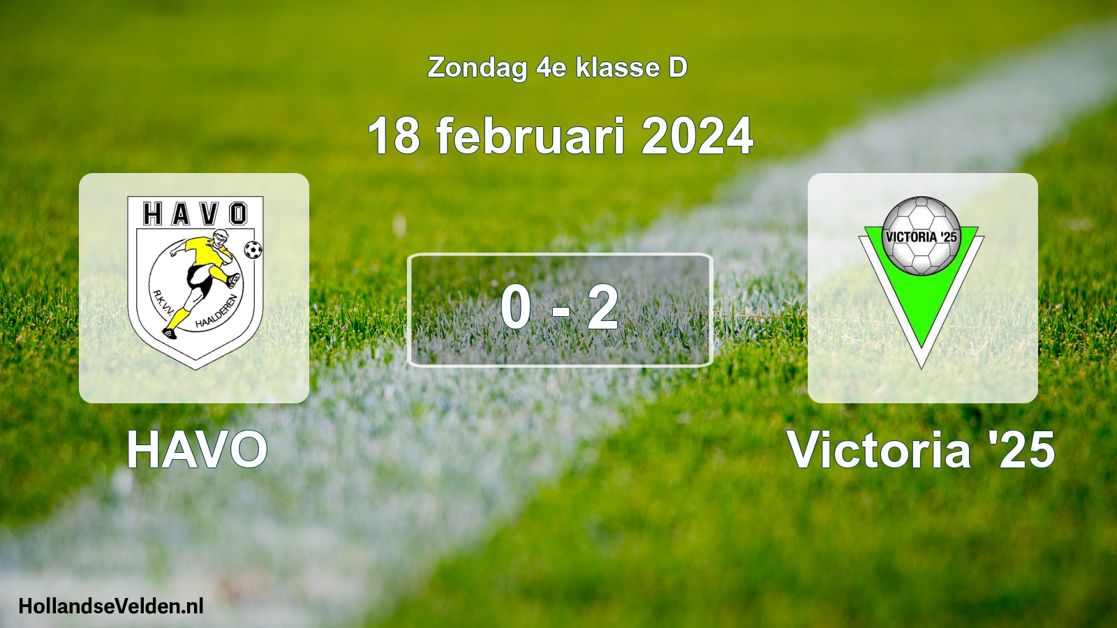 Total number of matches played: HAVO - Victoria '25 0 - 2 (18 February 2024)