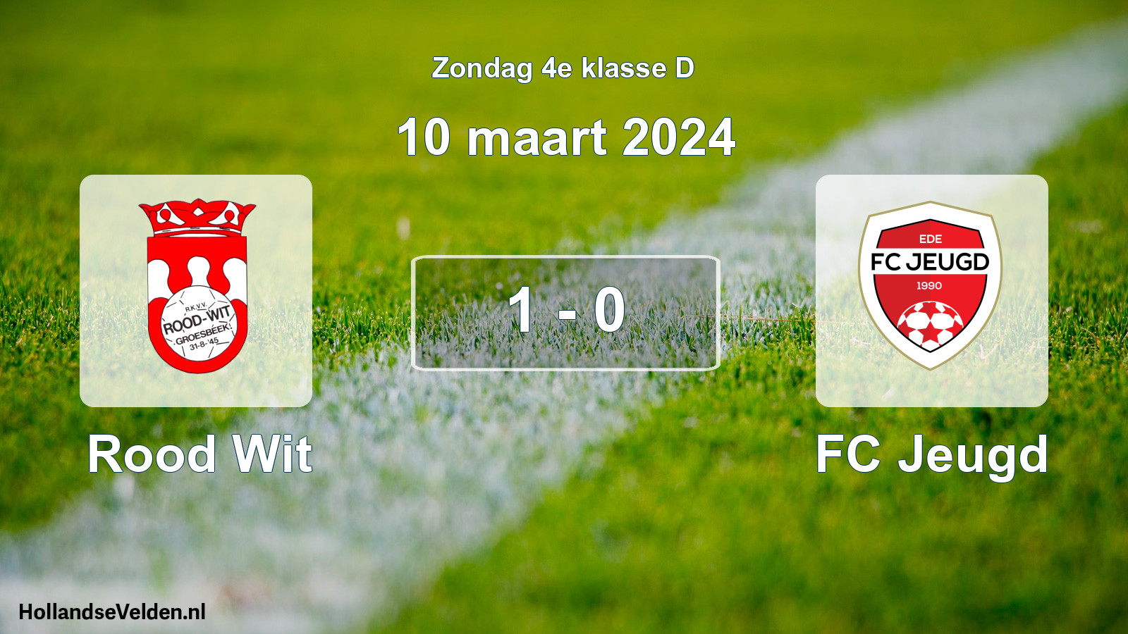 Total number of matches played: Rood Wit - FC Jeugd 1 - 0 (10 March 2024)