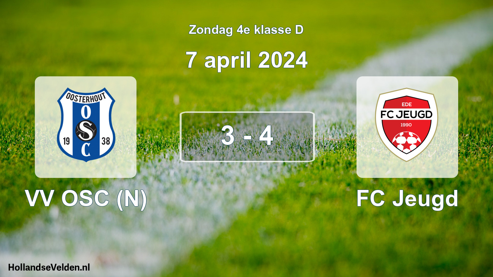 Total number of matches played: VV OSC (N) - FC Jeugd 3 - 4 (7 April 2024)