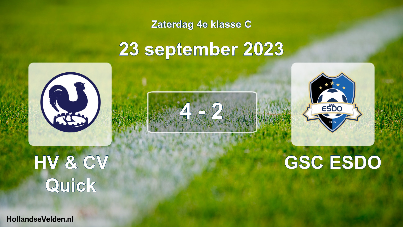 Total number of matches played: HV & CV Quick - GSC ESDO 4 - 2 (23 September 2023)