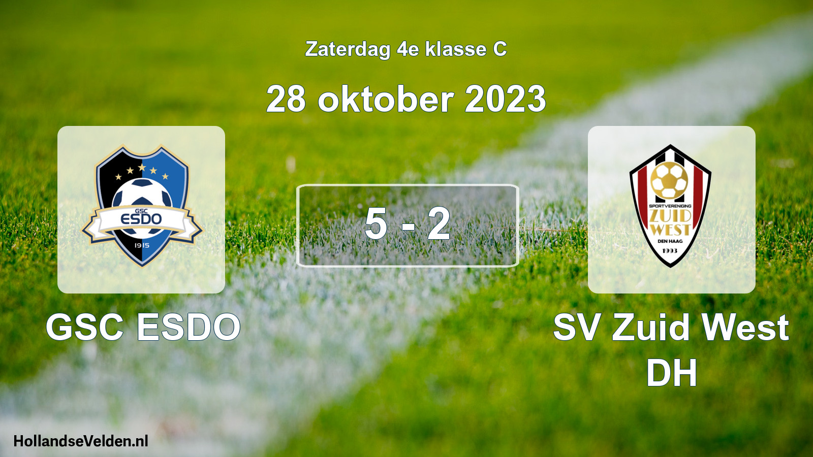 Total number of matches played: GSC ESDO - SV Zuid West DH 5 - 2 (28 October 2023)