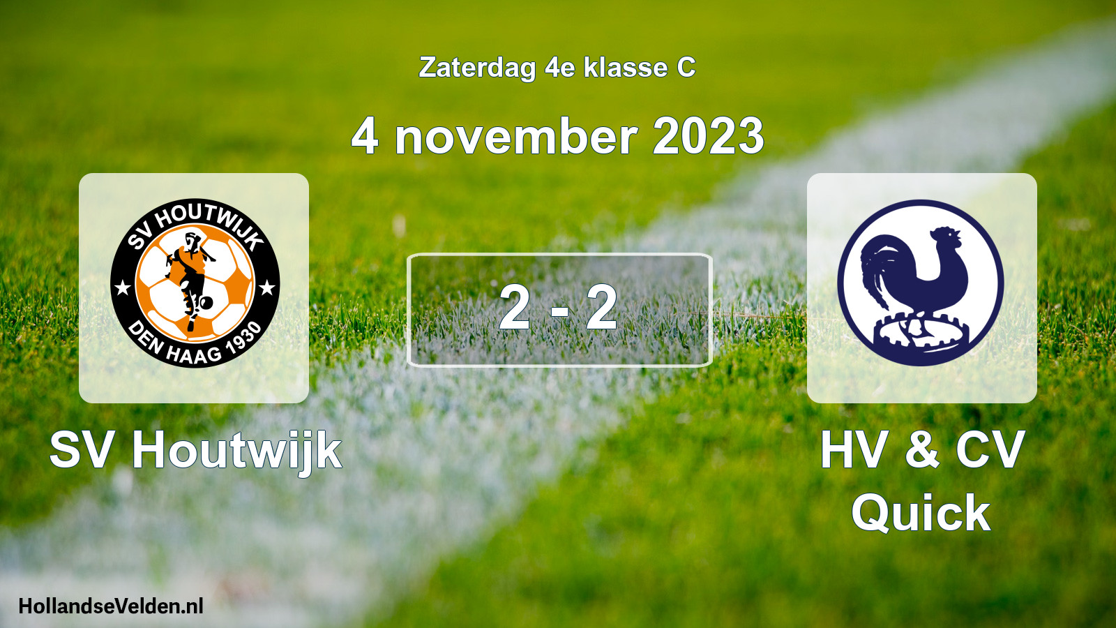 Total number of matches played: SV Houtwijk - HV & CV Quick 2 - 2 (4 November 2023)