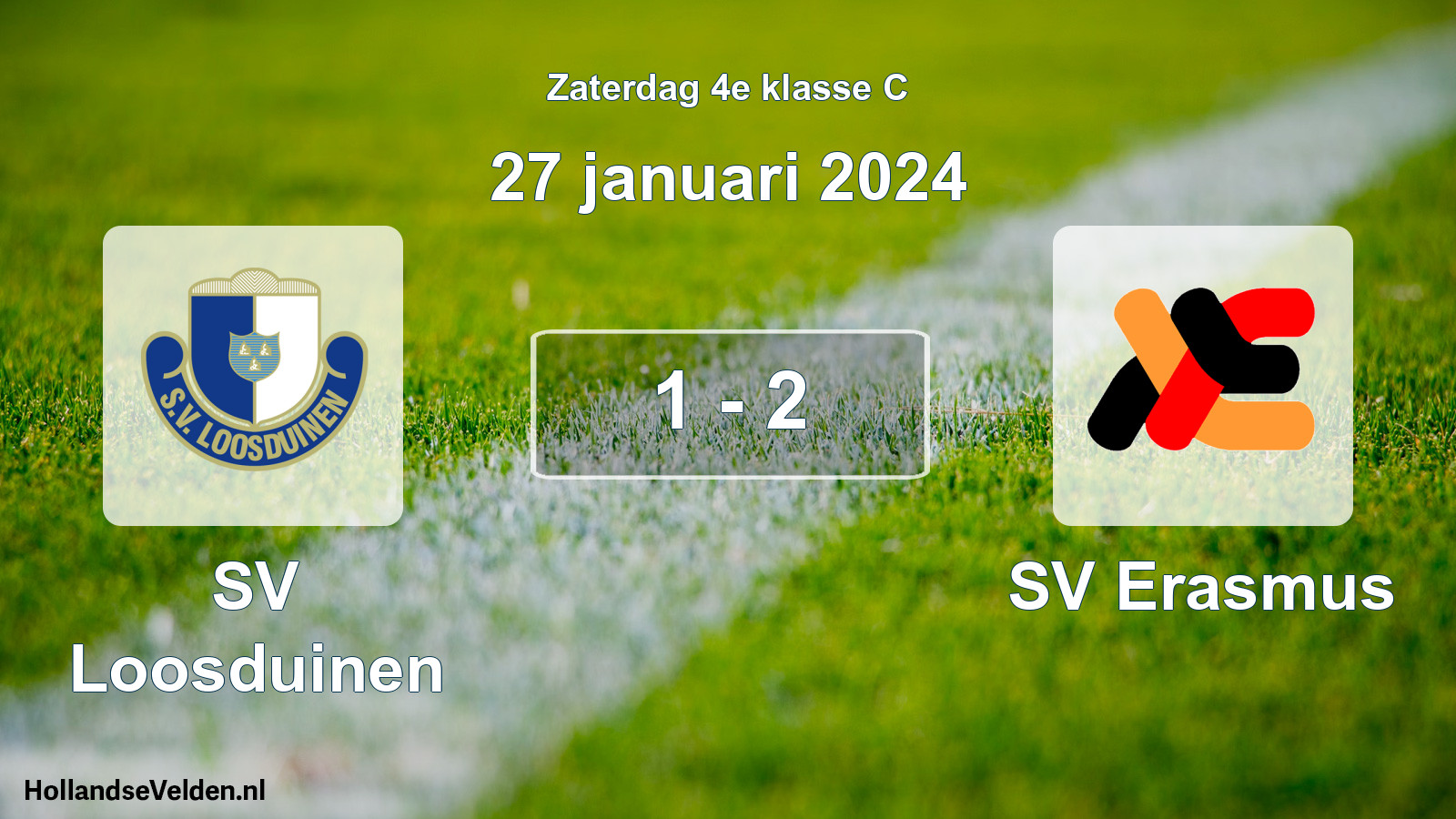 Total number of matches played: SV Loosduinen - SV Erasmus 1 - 2 (27 January 2024)