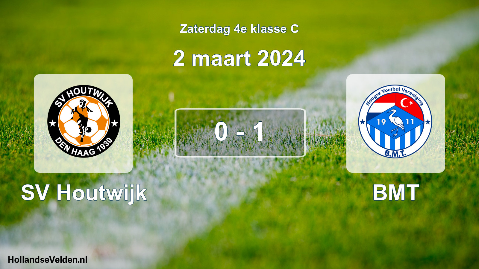 Total number of matches played: SV Houtwijk - BMT 0 - 1 (2 March 2024)