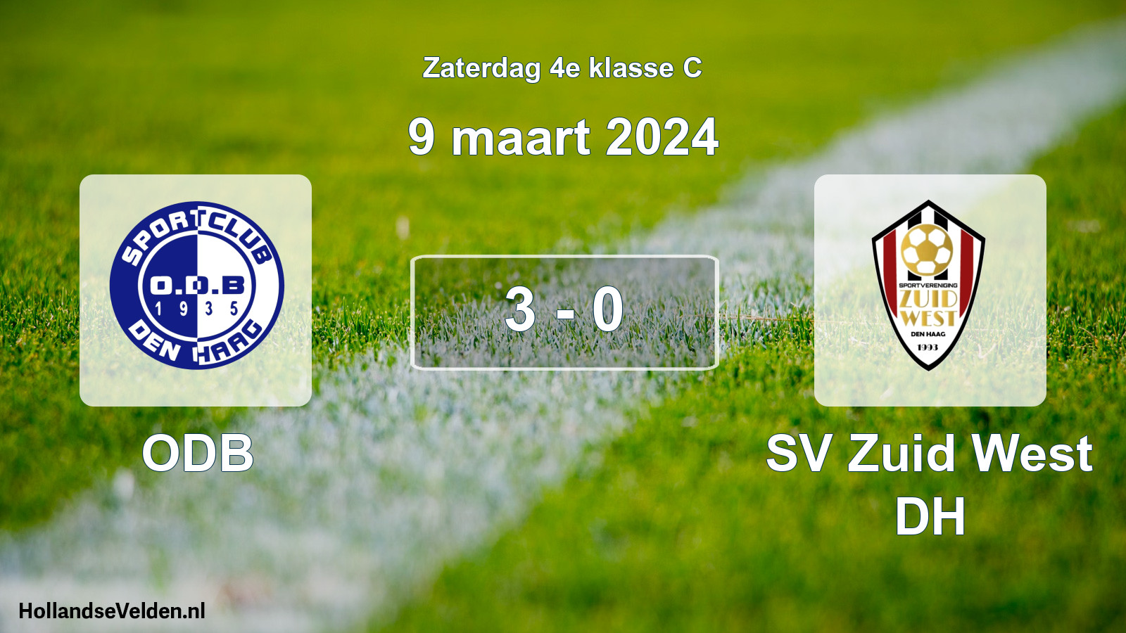 Total number of matches played: ODB - SV Zuid West DH 3 - 0 (9 March 2024)
