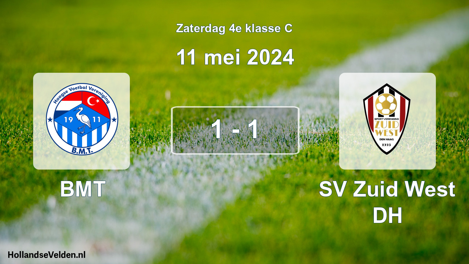 Total number of matches played: BMT - SV Zuid West DH 1 - 1 (11 May 2024)