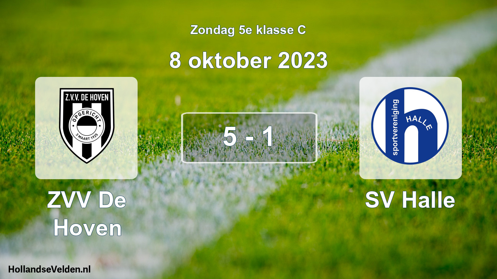 Total number of matches played: ZVV De Hoven - SV Halle 5 - 1 (8 October 2023)