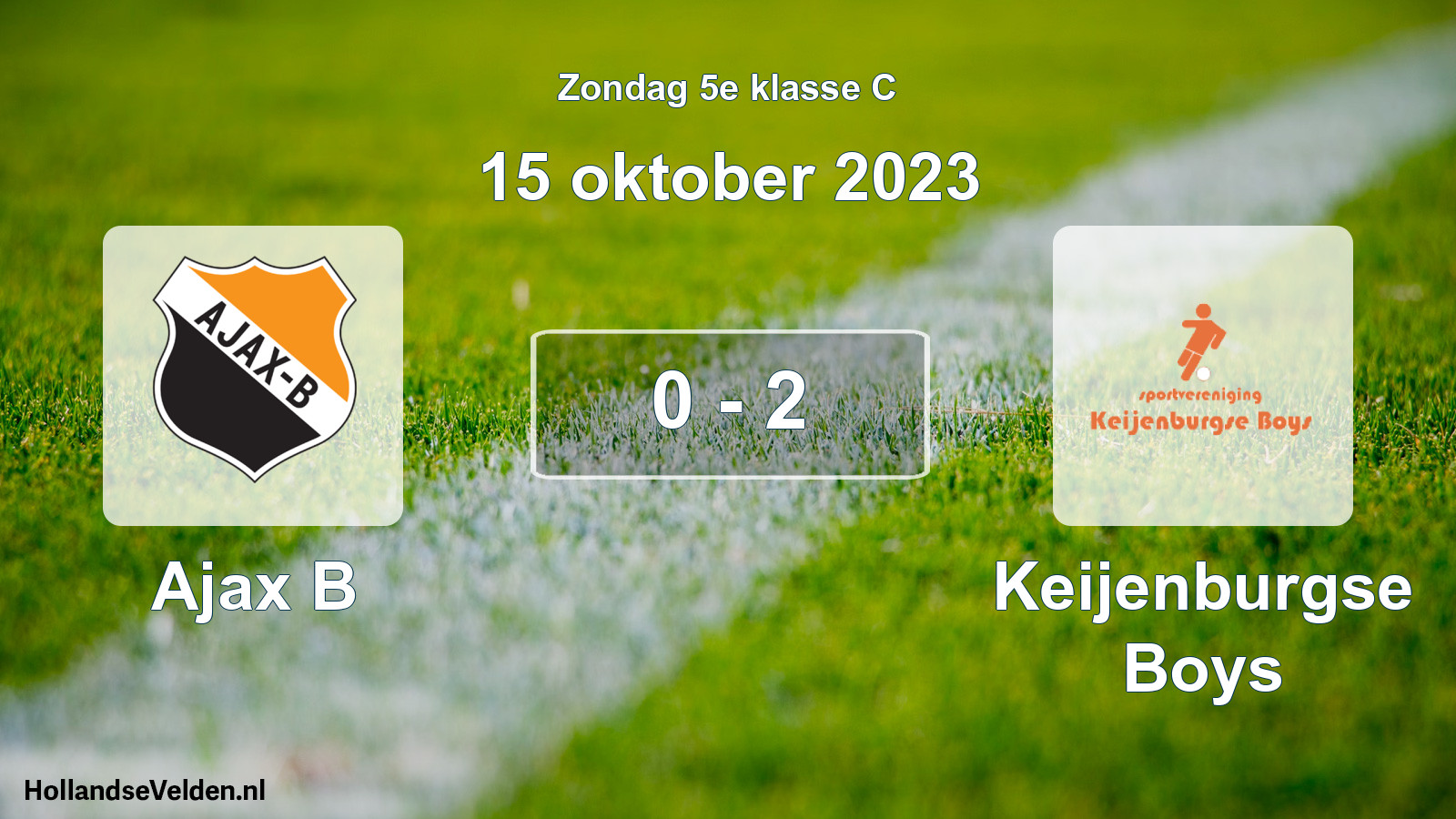 Total number of matches played: Ajax B - Keijenburgse Boys 0 - 2 (15 October 2023)