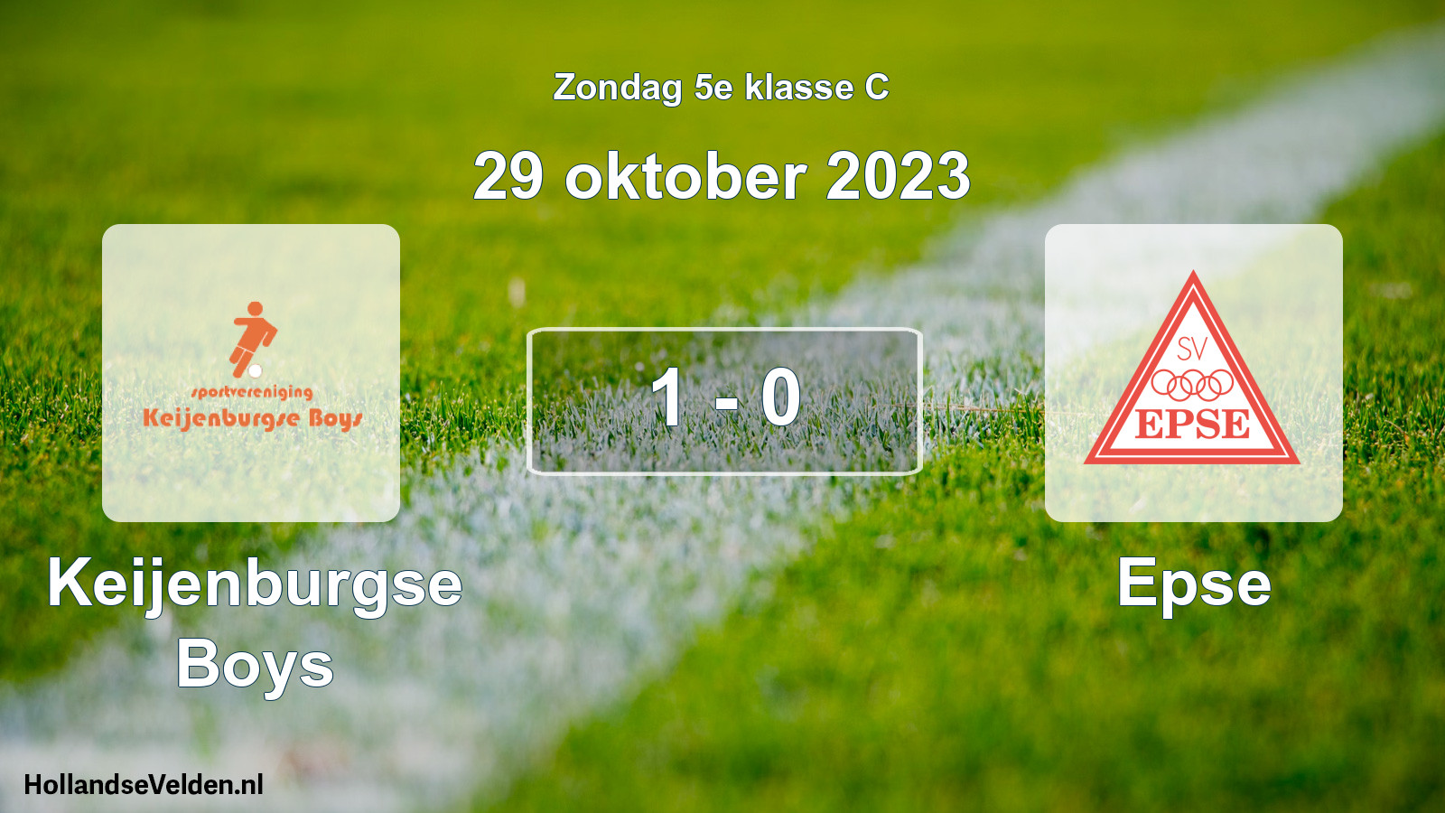 Total number of matches played: Keijenburgse Boys - Epse 1 - 0 (29 October 2023)