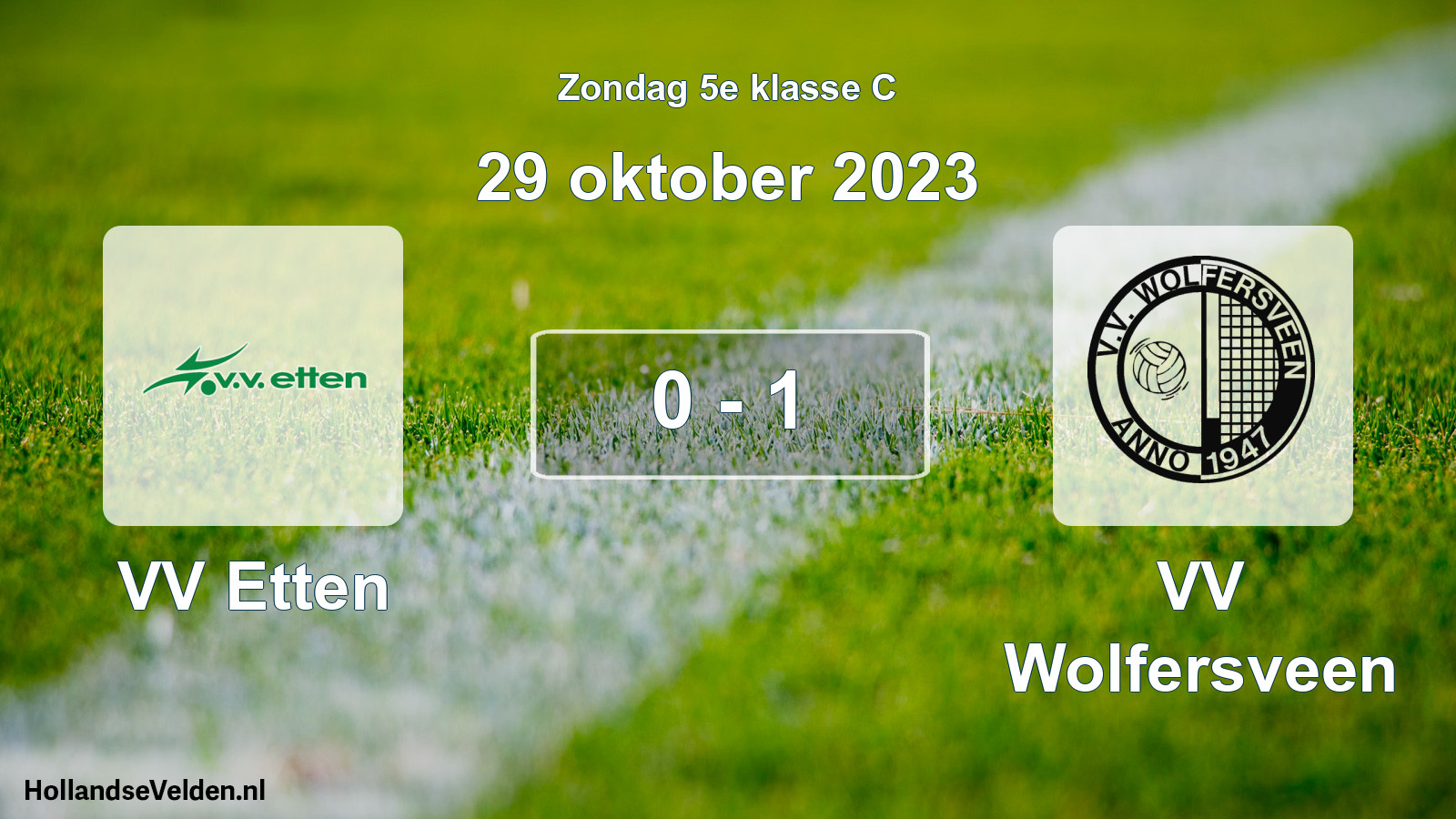 Total number of matches played: VV Etten - VV Wolfersveen 0 - 1 (29 October 2023)