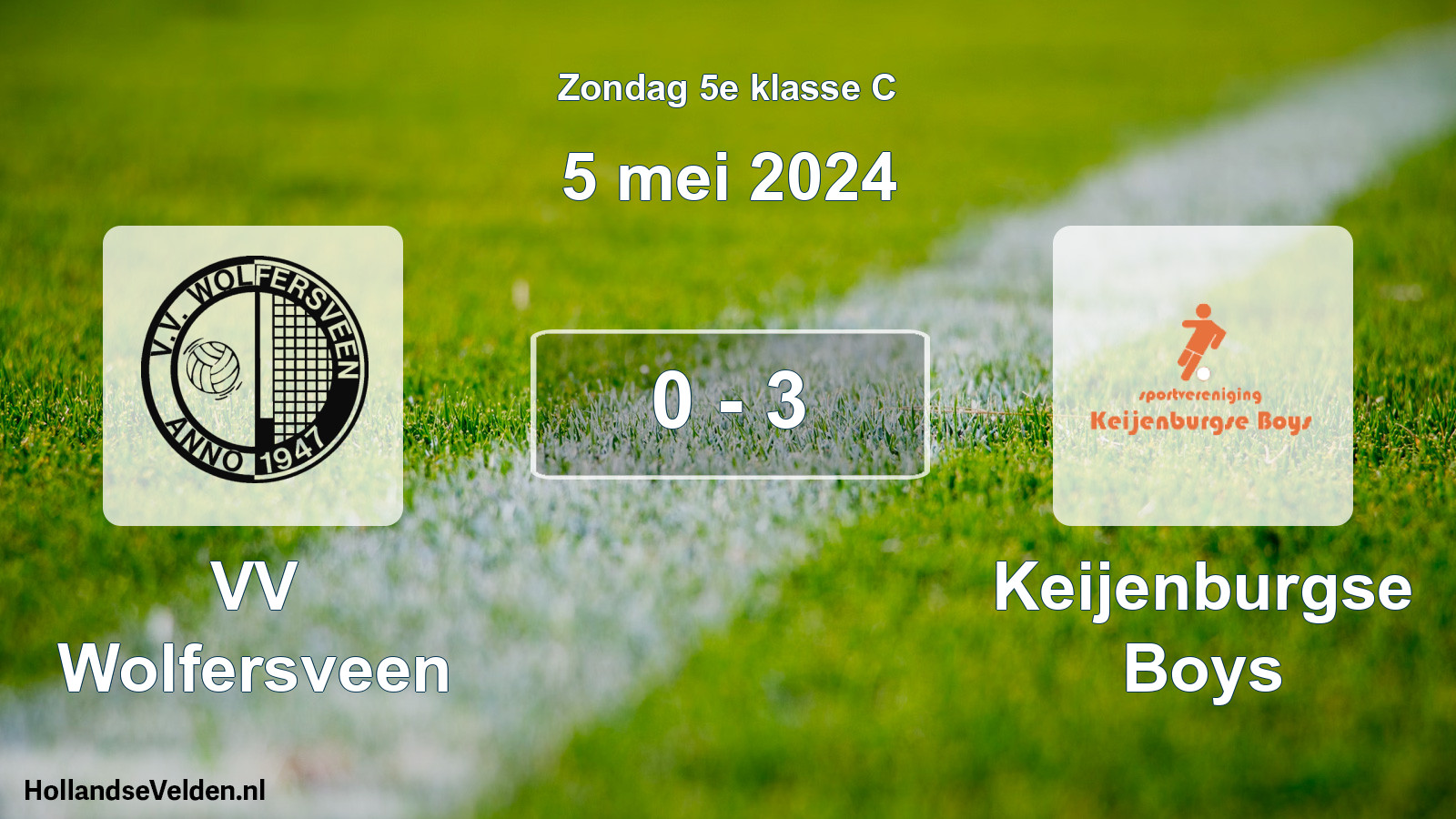 Total number of matches played: VV Wolfersveen - Keijenburgse Boys 0 - 3 (5 May 2024)