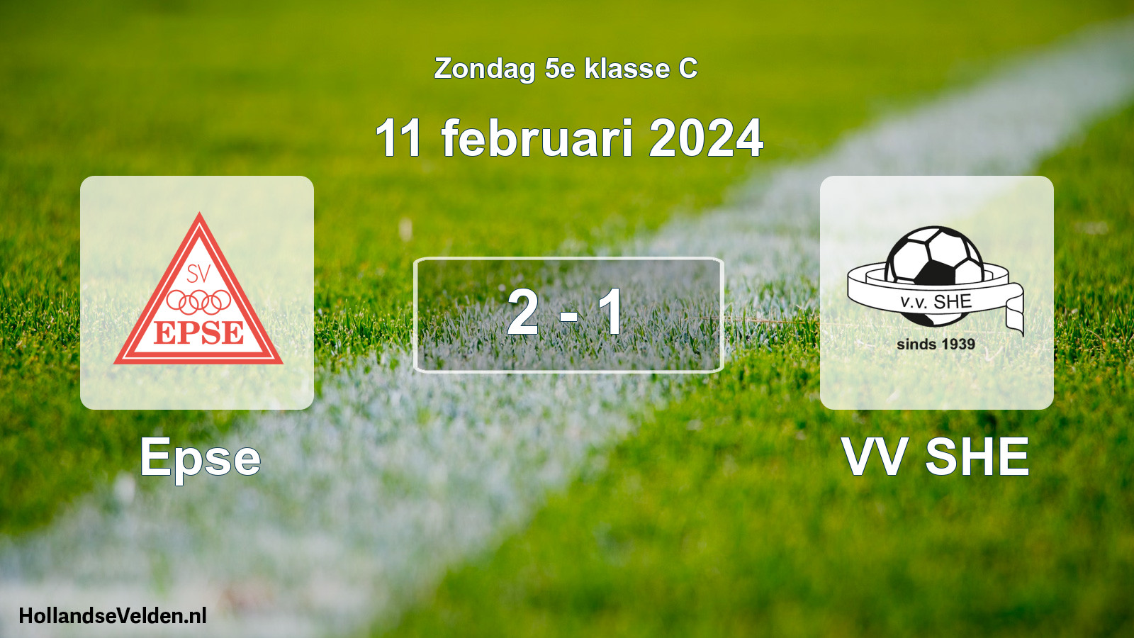 Total number of matches played: Epse - VV SHE 2 - 1 (11 February 2024)