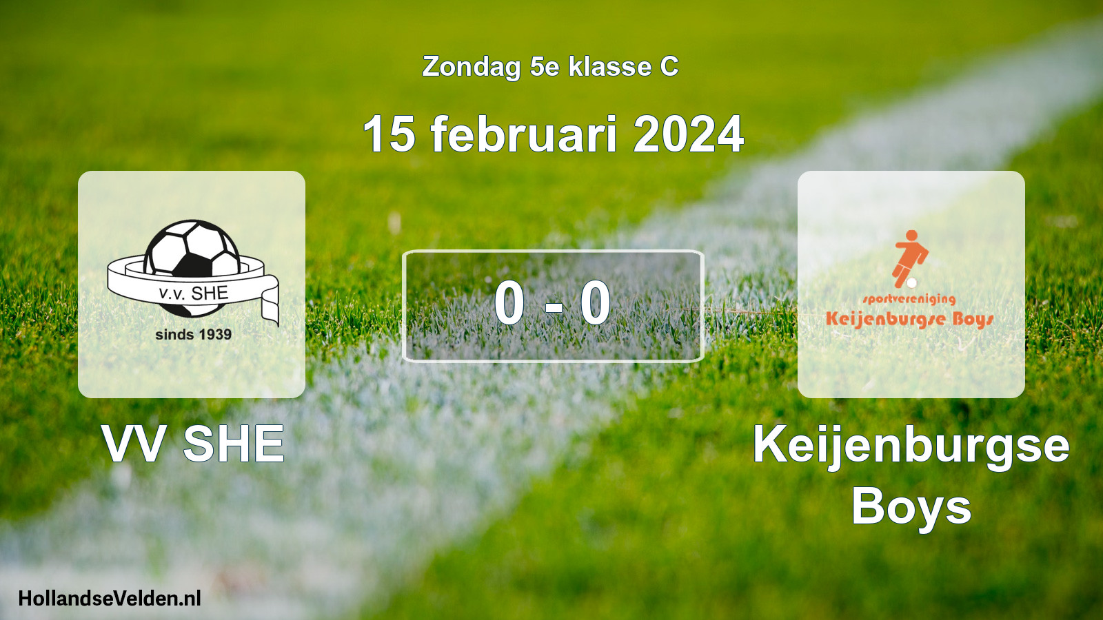Total number of matches played: VV SHE - Keijenburgse Boys 0 - 0 (15 February 2024)
