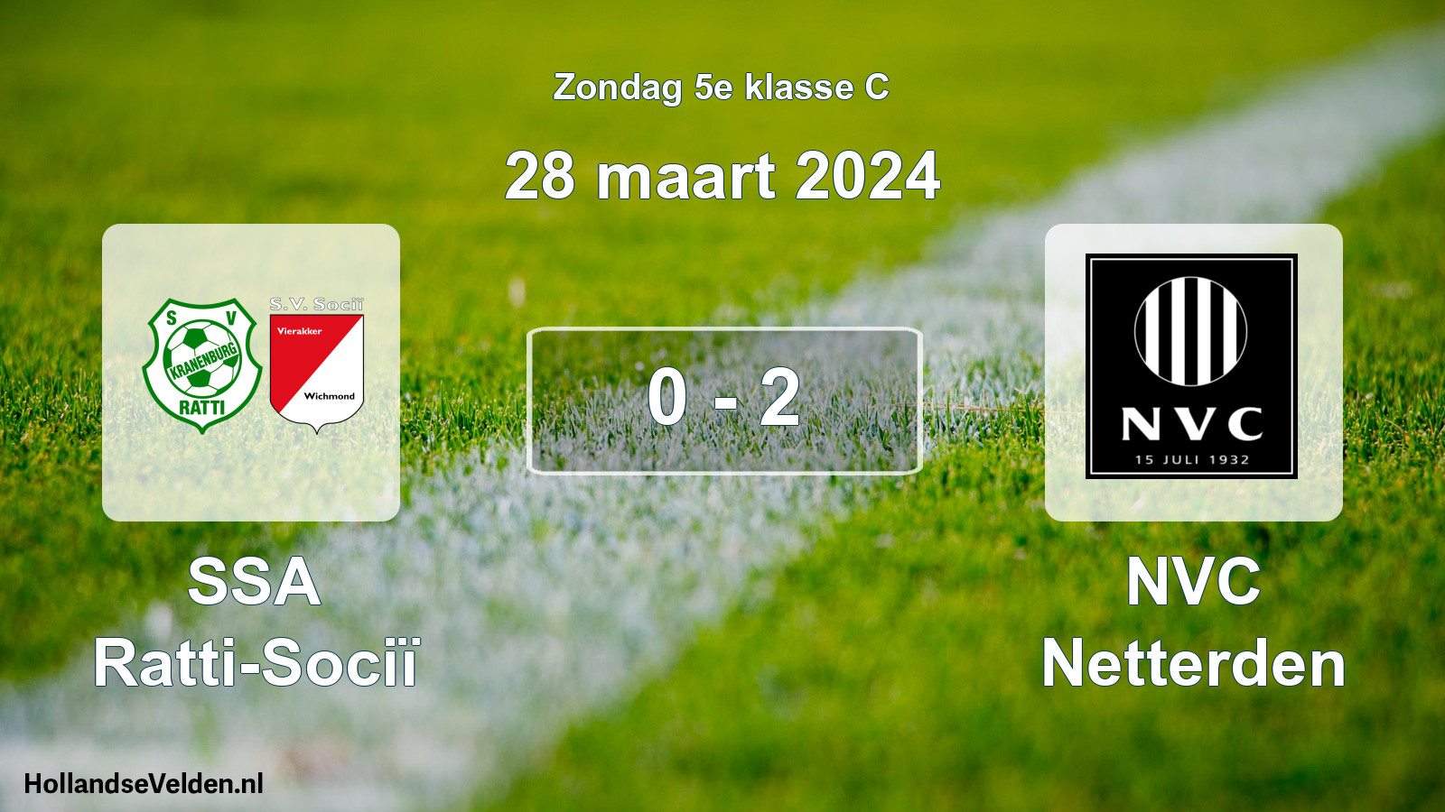 Total number of matches played: SSA Ratti-Sociï - NVC Netterden 0 - 2 (28 March 2024)