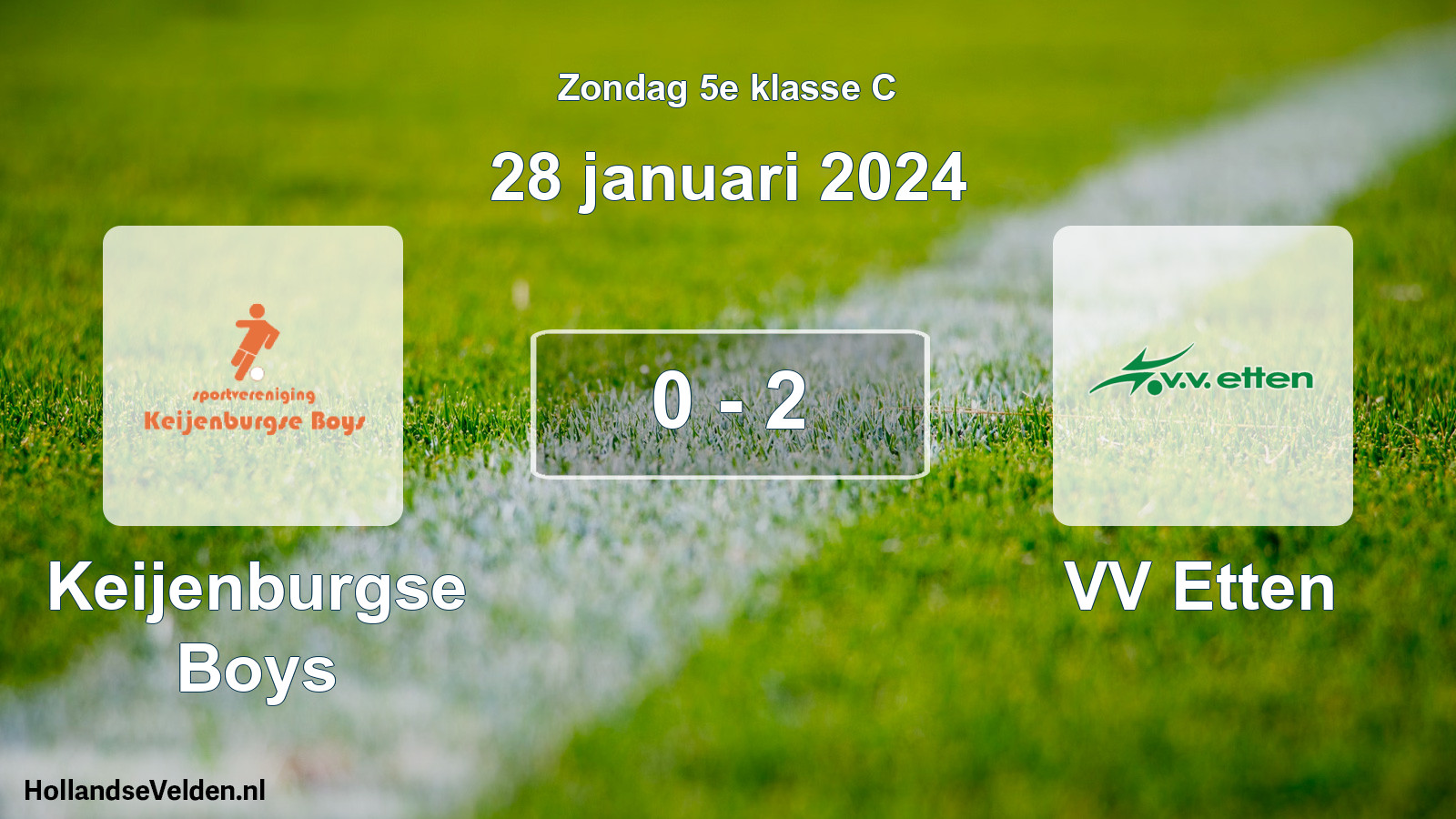 Total number of matches played: Keijenburgse Boys - VV Etten 0 - 2 (28 January 2024)