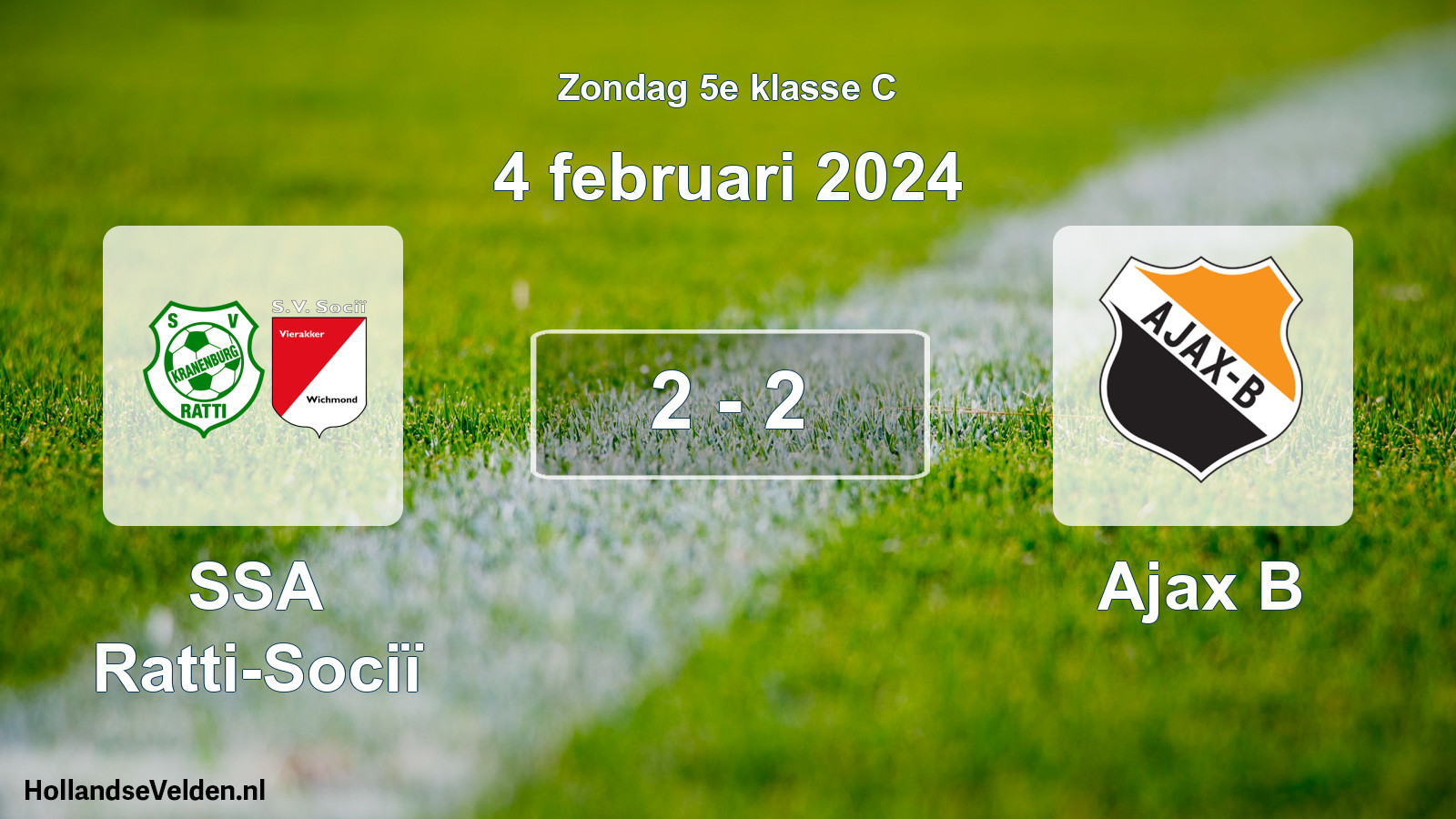 Total number of matches played: SSA Ratti-Sociï - Ajax B 2 - 2 (4 February 2024)