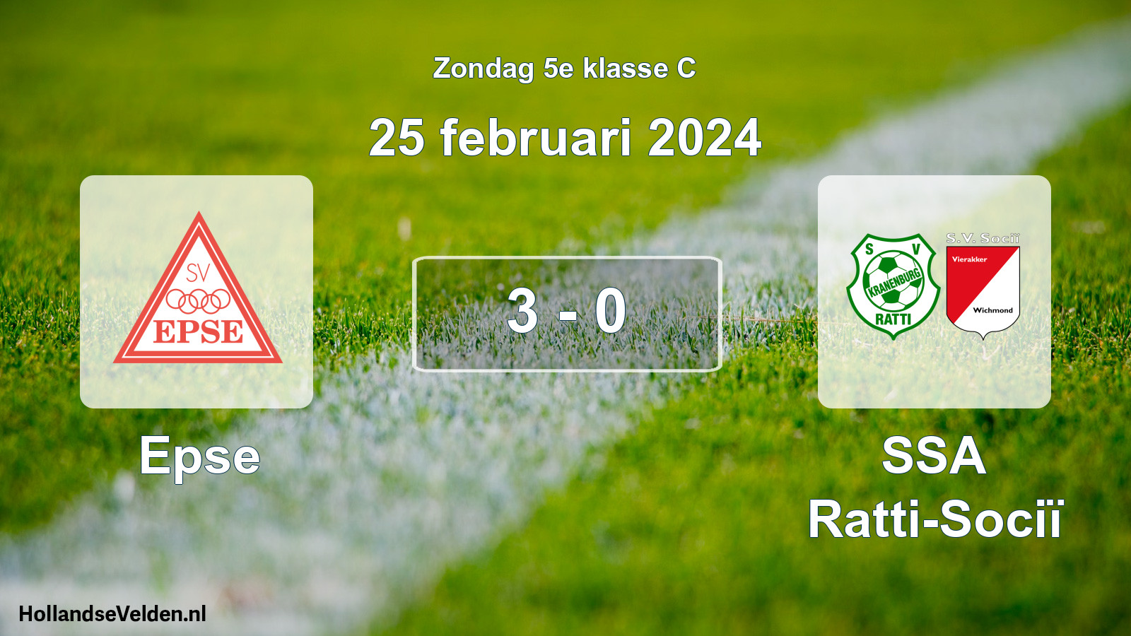 Total number of matches played: Epse - SSA Ratti-Sociï 3 - 0 (25 February 2024)