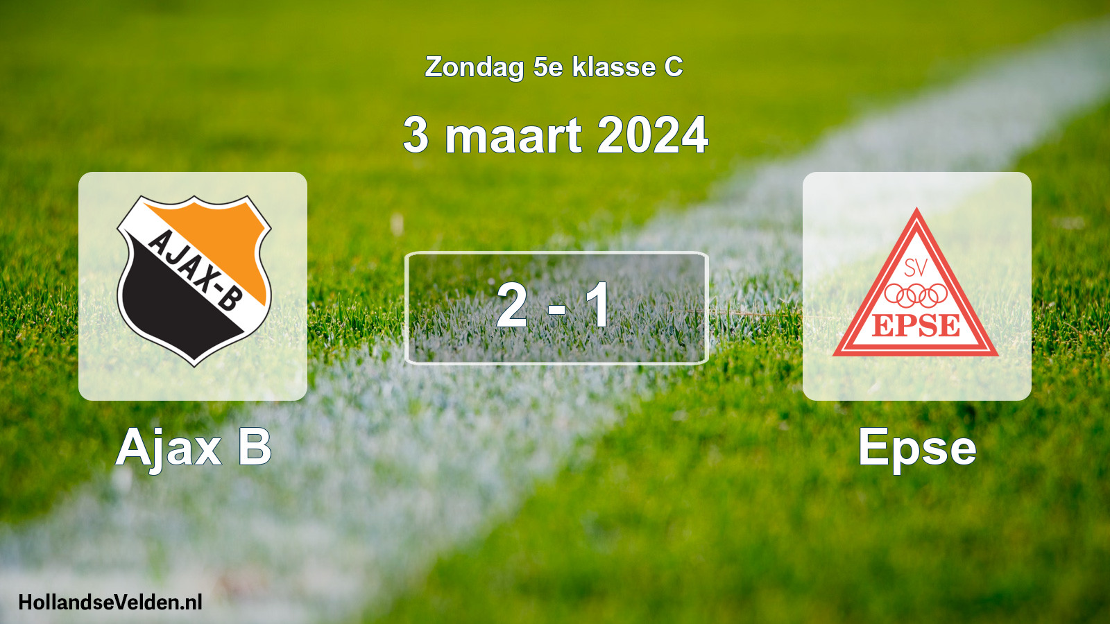 Total number of matches played: Ajax B - Epse 2 - 1 (3 March 2024)