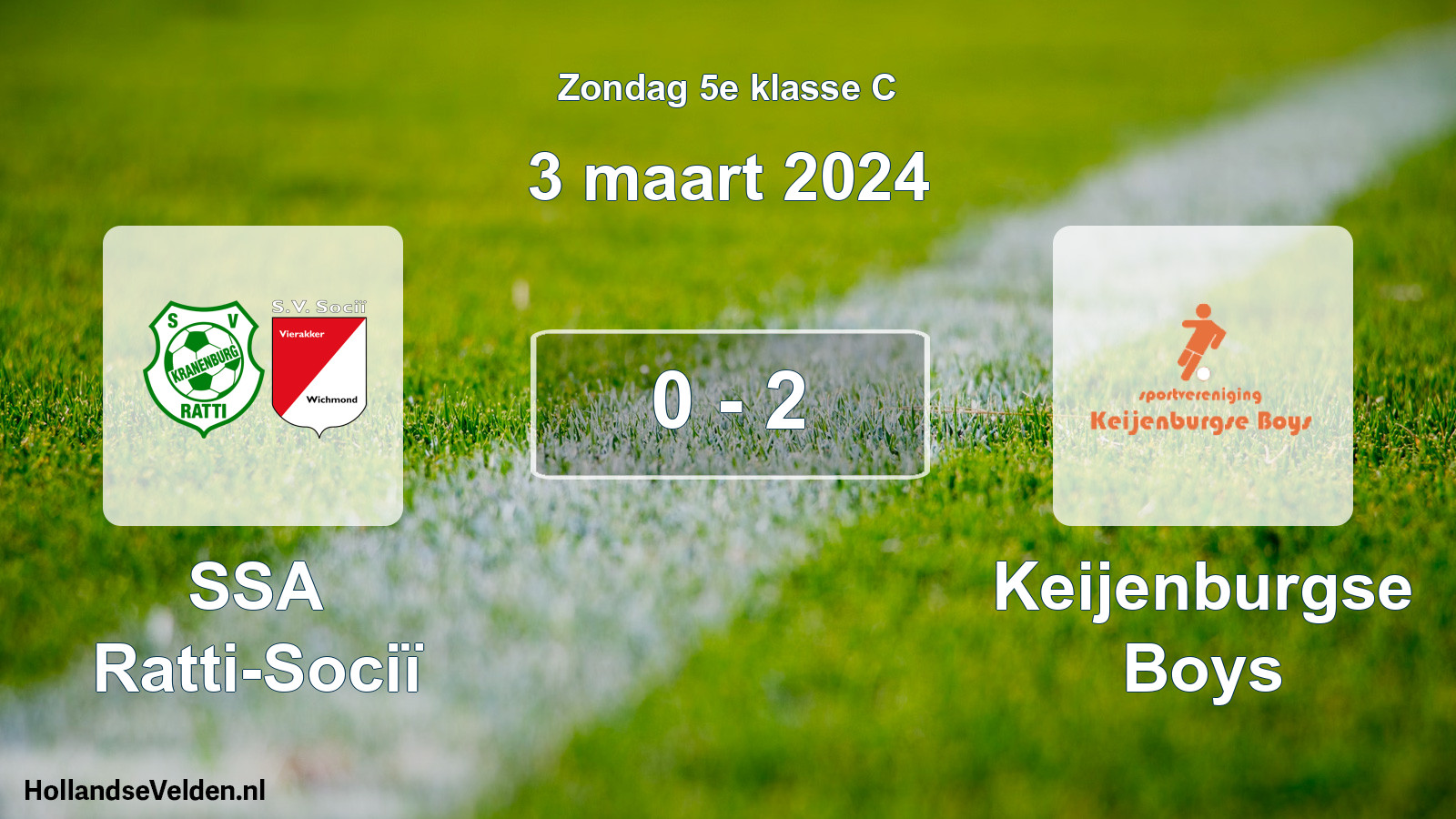 Total number of matches played: SSA Ratti-Sociï - Keijenburgse Boys 0 - 2 (3 March 2024)