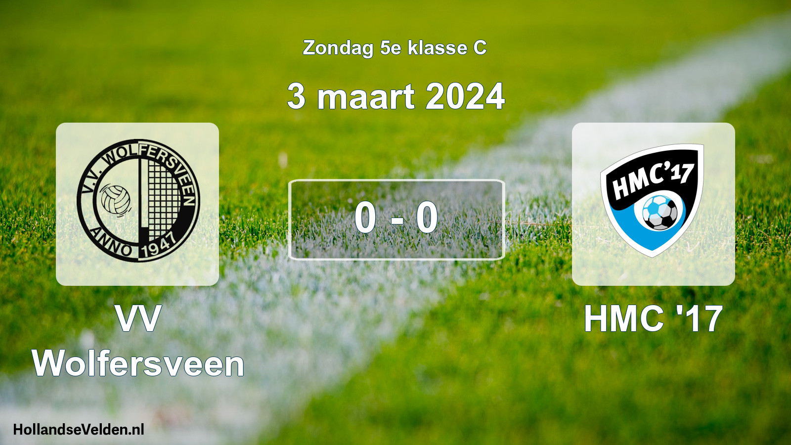 Total number of matches played: VV Wolfersveen - HMC '17 0 - 0 (3 March 2024)