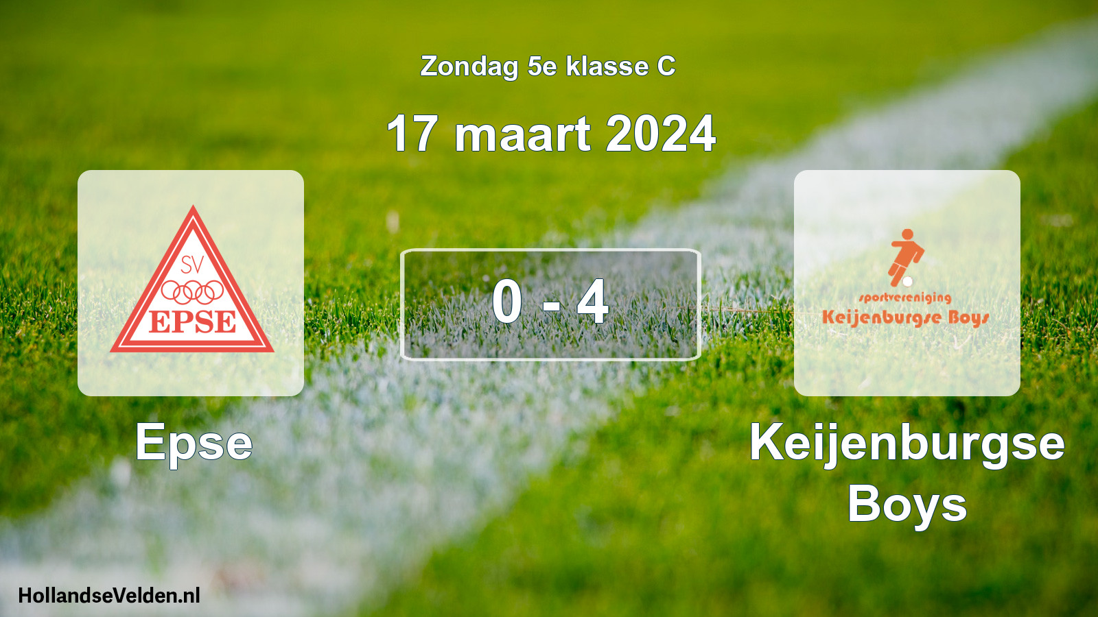 Total number of matches played: Epse - Keijenburgse Boys 0 - 4 (17 March 2024)
