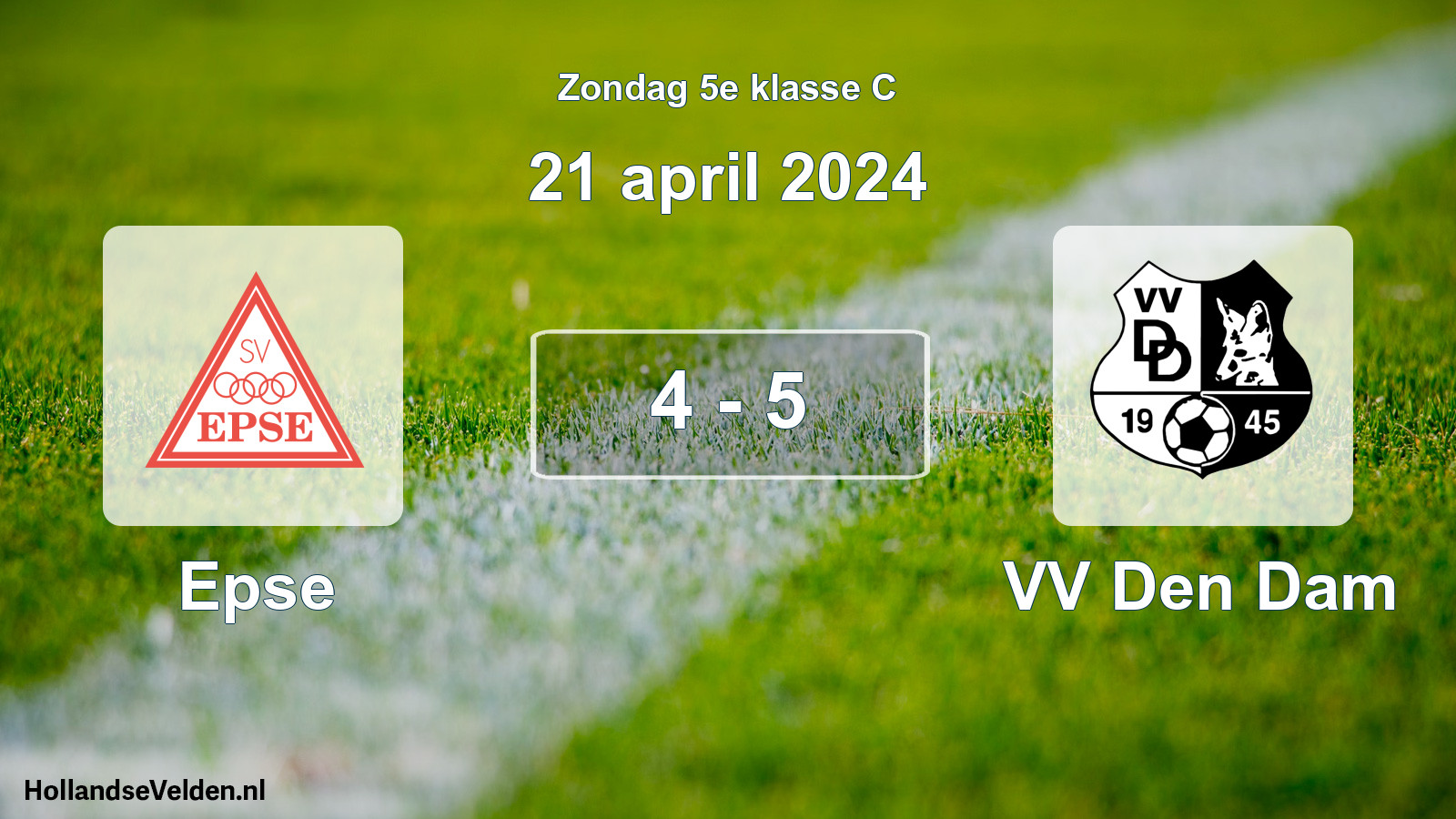 Total number of matches played: Epse - VV Den Dam 4 - 5 (21 April 2024)