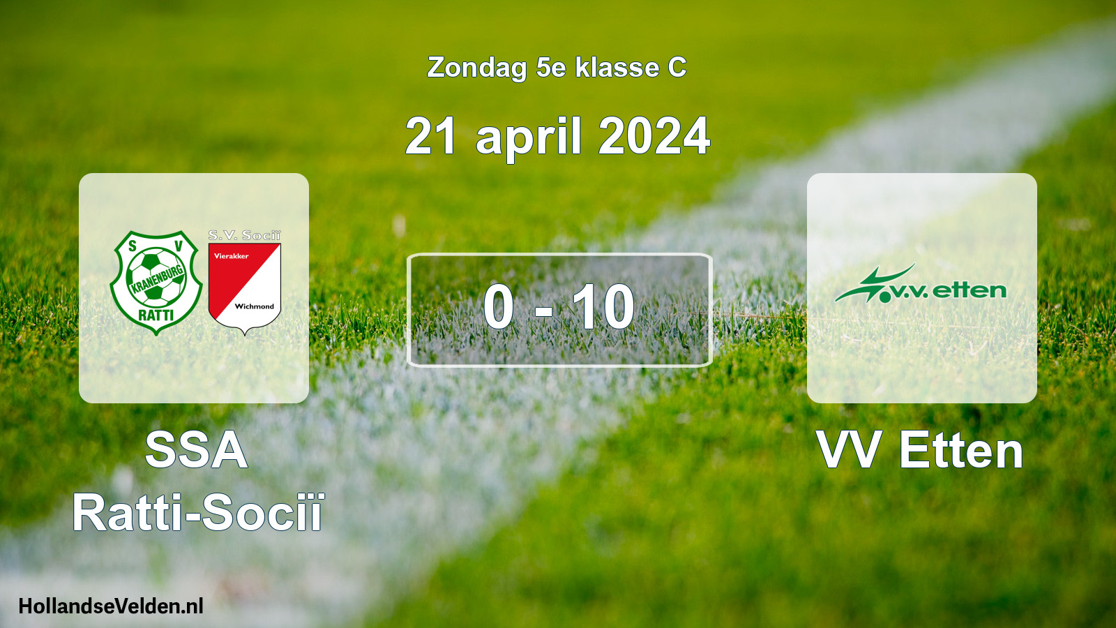 Total number of matches played: SSA Ratti-Sociï - VV Etten 0 - 10 (21 April 2024)