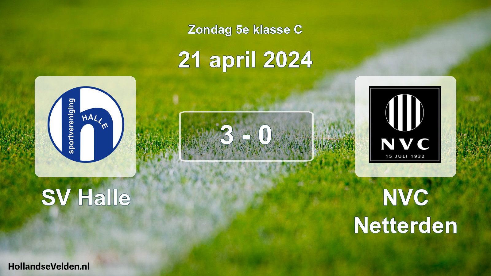 Total number of matches played: SV Halle - NVC Netterden 3 - 0 (21 April 2024)