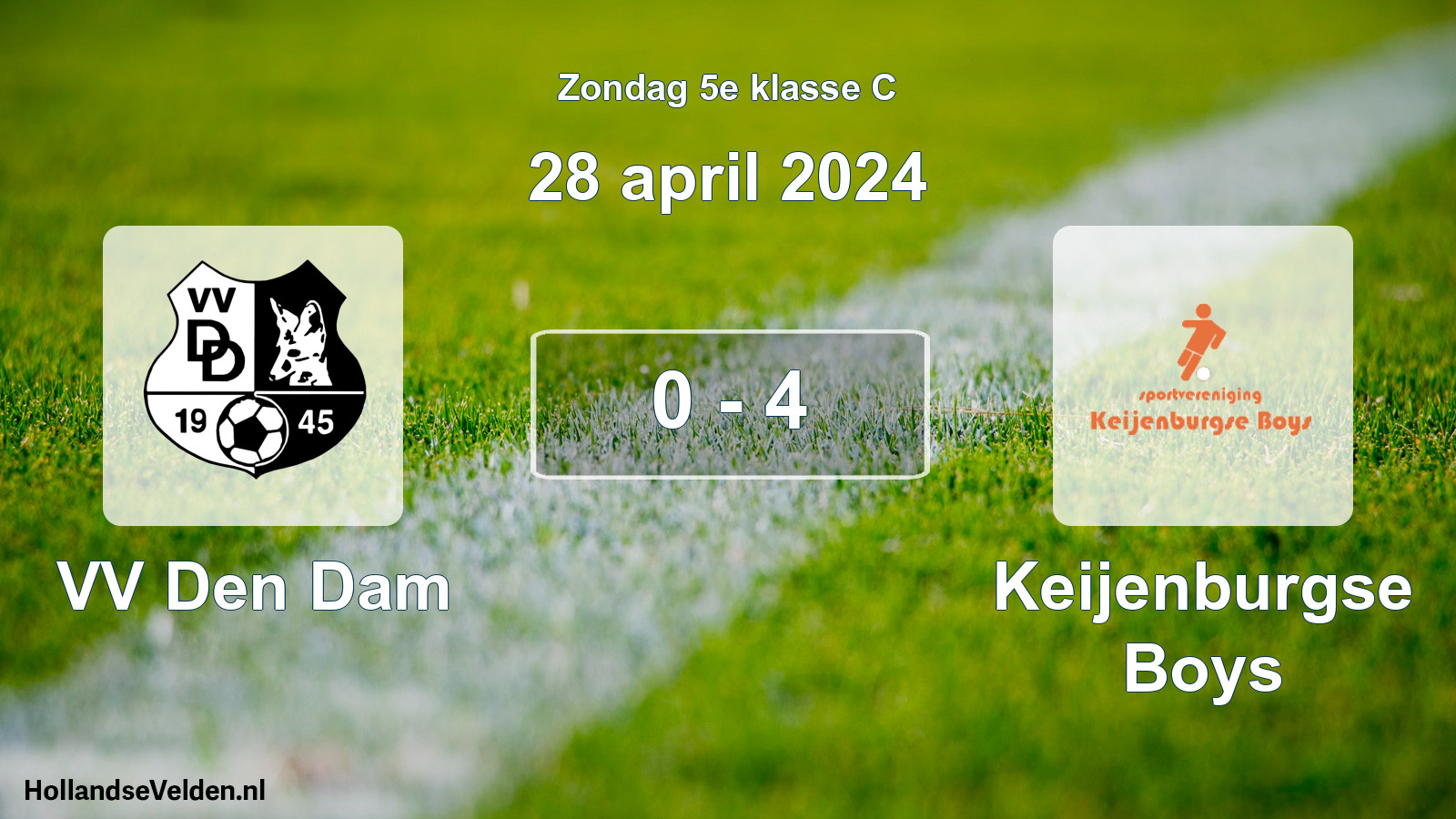 Total number of matches played: VV Den Dam - Keijenburgse Boys 0 - 4 (28 April 2024)