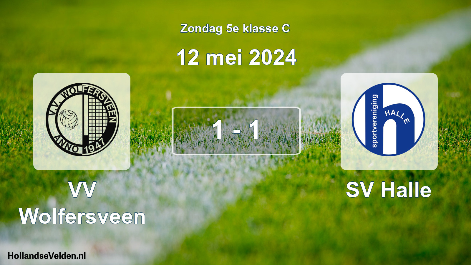 Total number of matches played: VV Wolfersveen - SV Halle 1 - 1 (12 May 2024)