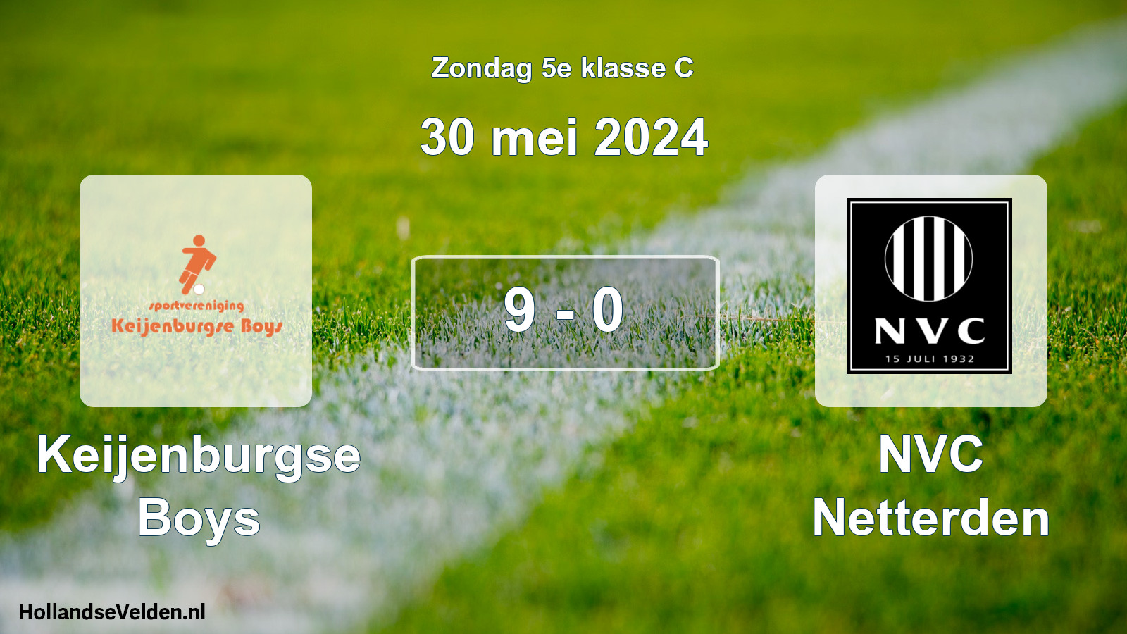 Total number of matches played: Keijenburgse Boys - NVC Netterden 9 - 0 (30 May 2024)