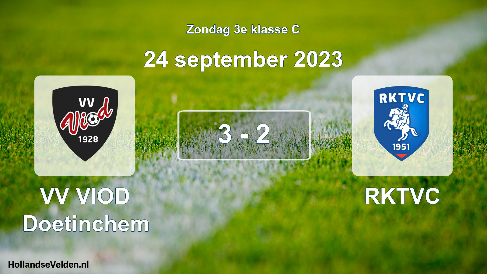 Total number of matches played: VV VIOD Doetinchem - RKTVC 3 - 2 (24 September 2023)