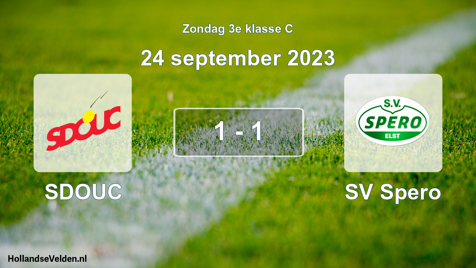 Total number of matches played: SDOUC - SV Spero 1 - 1 (24 September 2023)