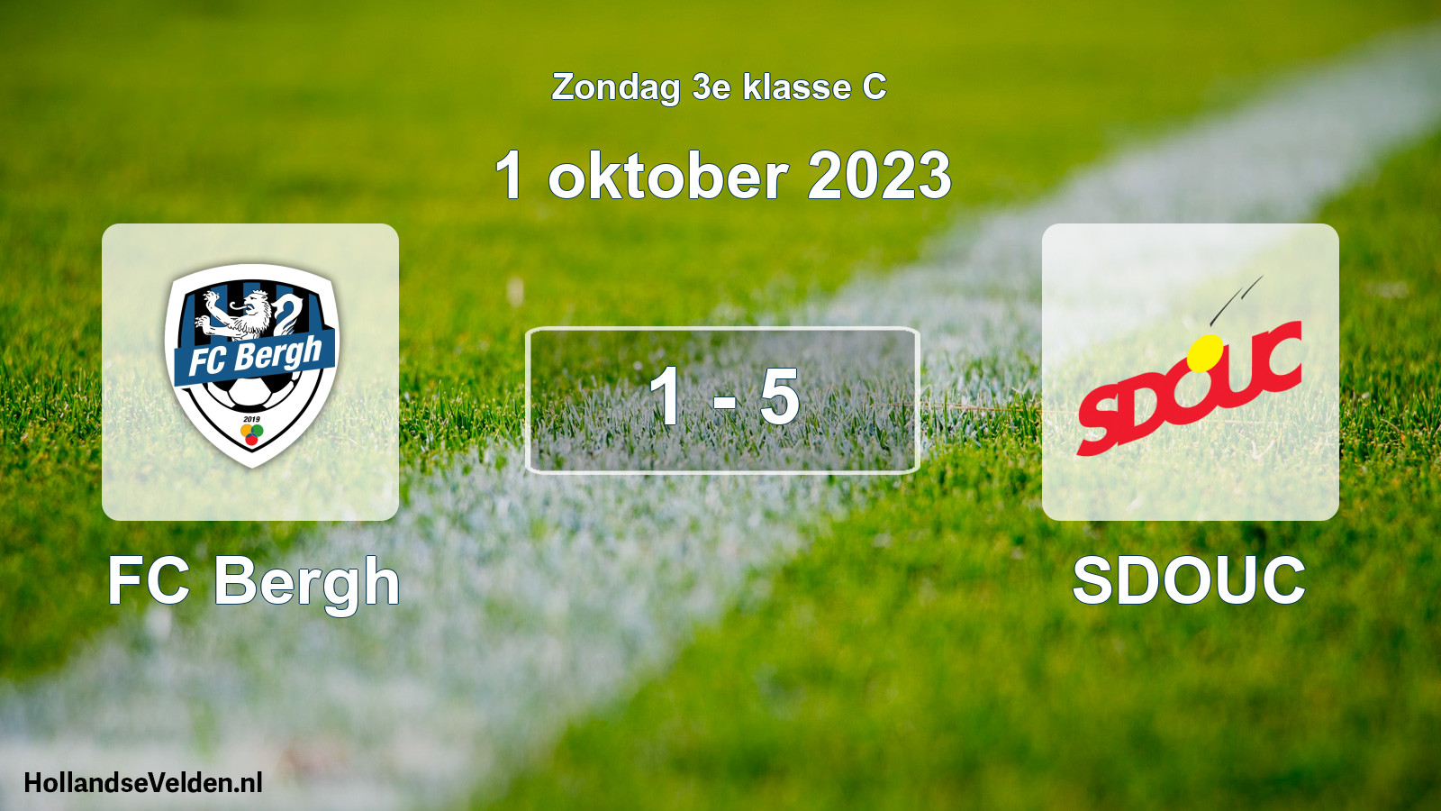 Total number of matches played: FC Bergh - SDOUC 1 - 5 (1 October 2023)