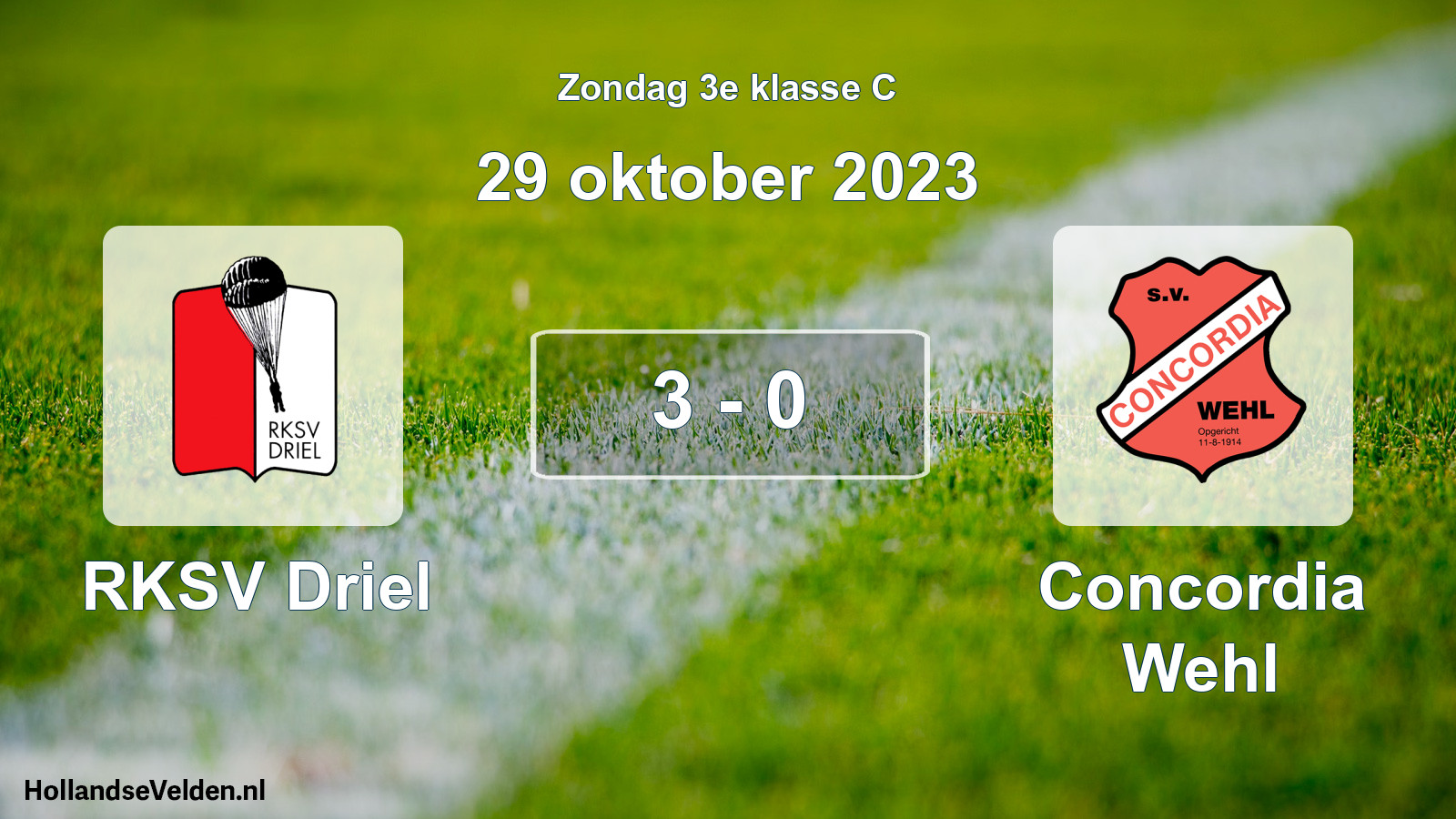 Total number of matches played: RKSV Driel - Concordia Wehl 3 - 0 (29 October 2023)