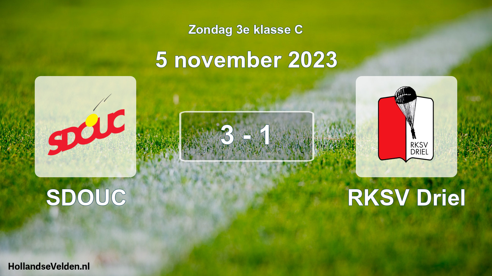 Total number of matches played: SDOUC - RKSV Driel 3 - 1 (5 November 2023)