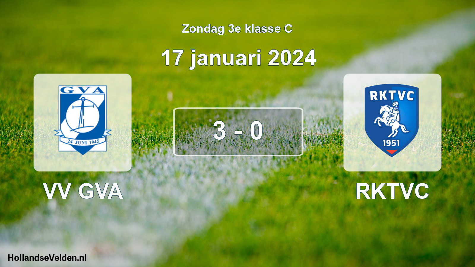 Total number of matches played: VV GVA - RKTVC 3 - 0 (17 January 2024)