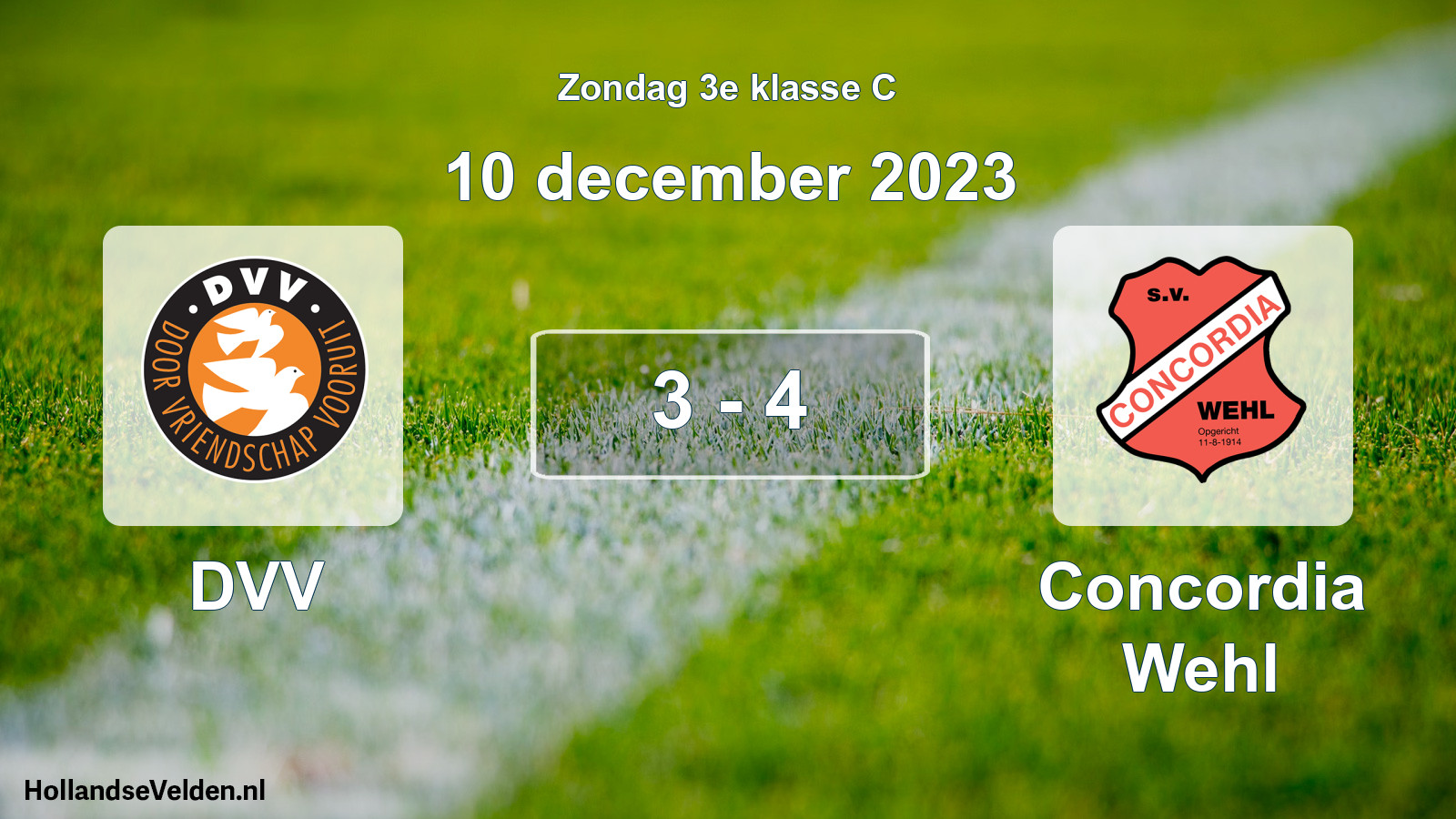 Total number of matches played: DVV - Concordia Wehl 3 - 4 (10 December 2023)